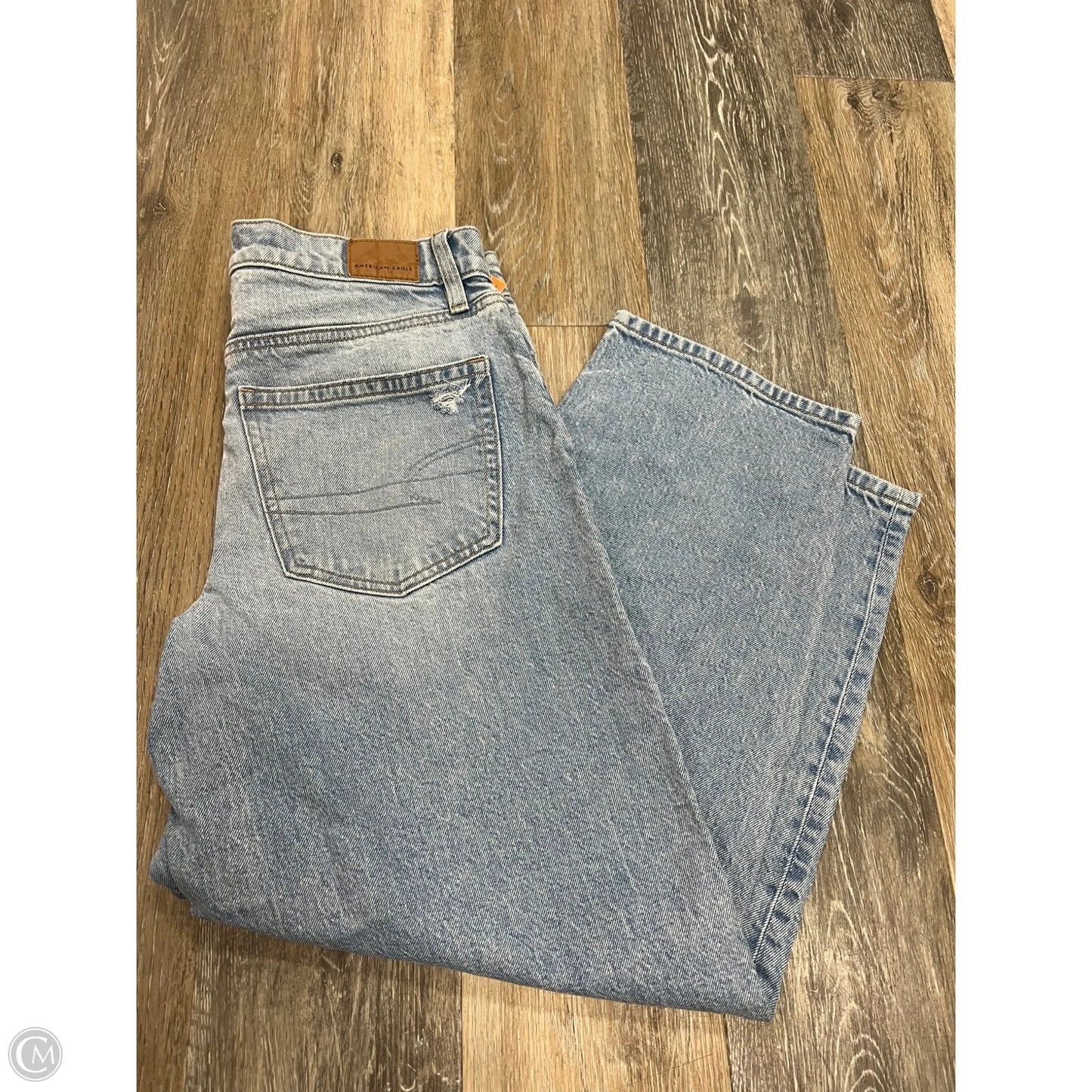 -Jeans Straight By American Eagle In Blue Denim, Size: 2