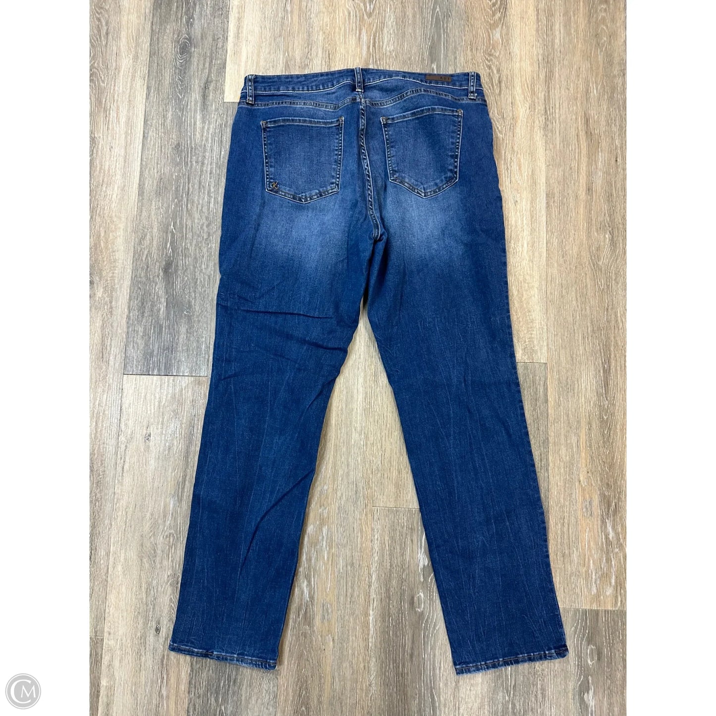 Jeans Straight By Kut In Blue Denim, Size: 14