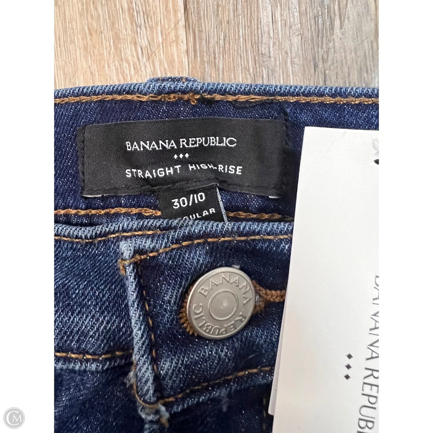 -Jeans Straight By Banana Republic In Blue Denim, Size: 10/30