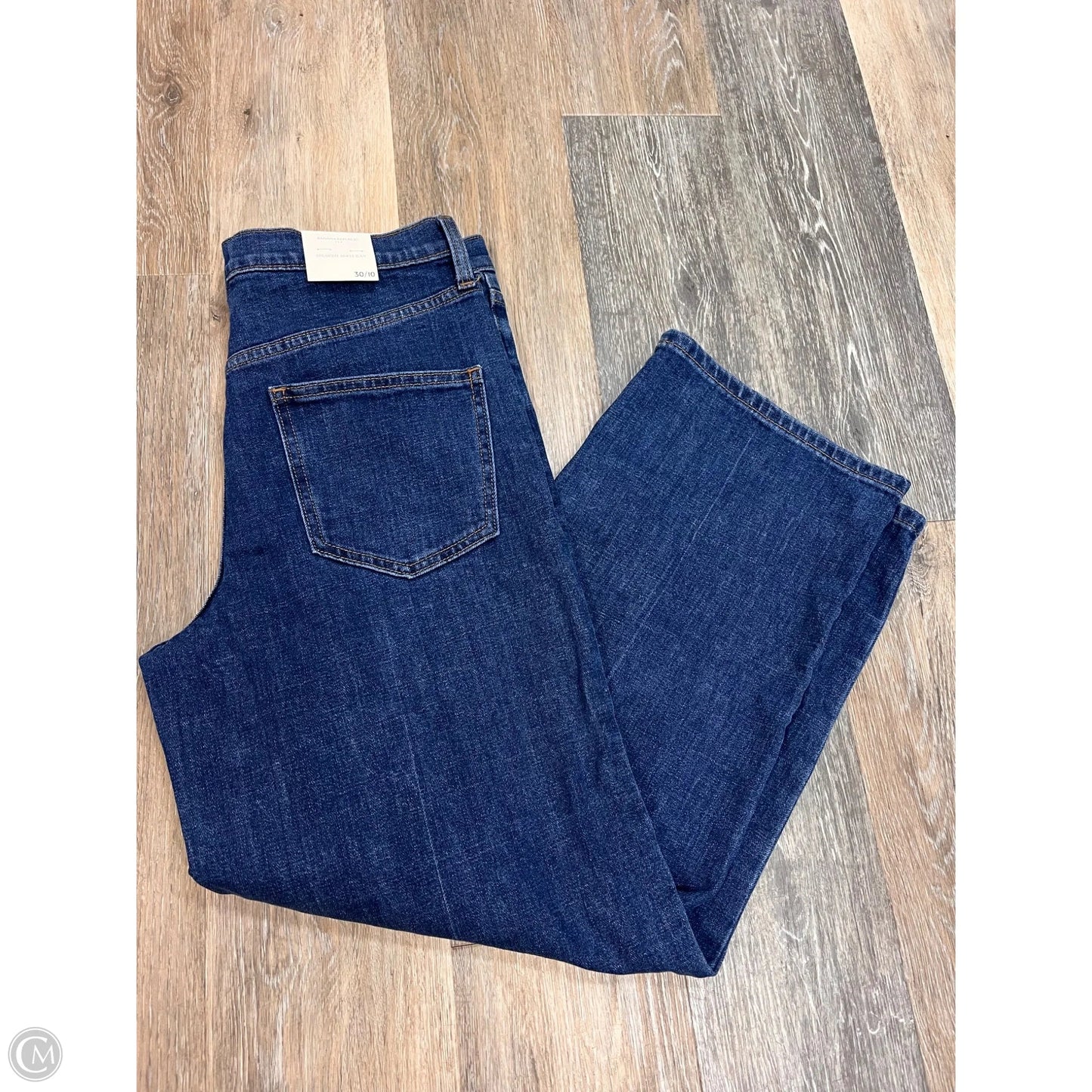 -Jeans Straight By Banana Republic In Blue Denim, Size: 10/30