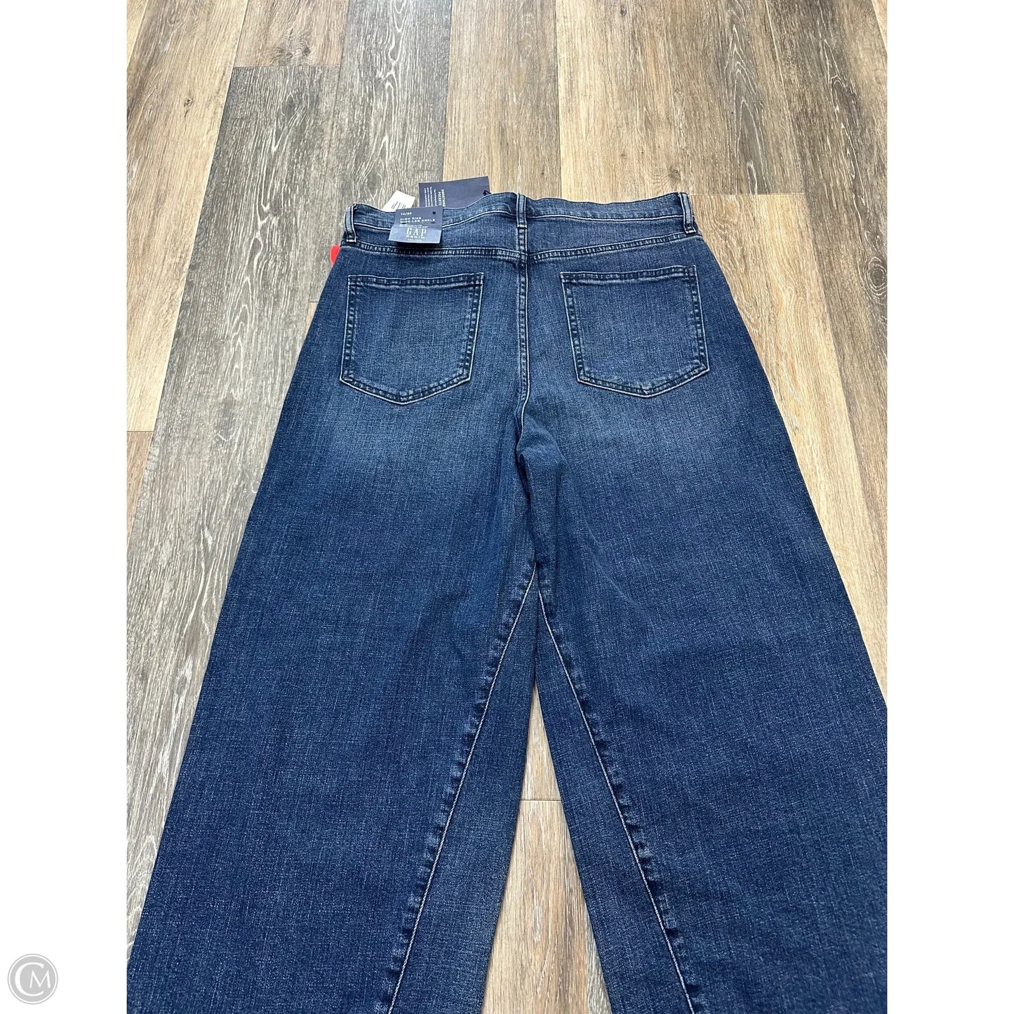 Jeans Wide Leg By Gap In Blue Denim, Size: 14