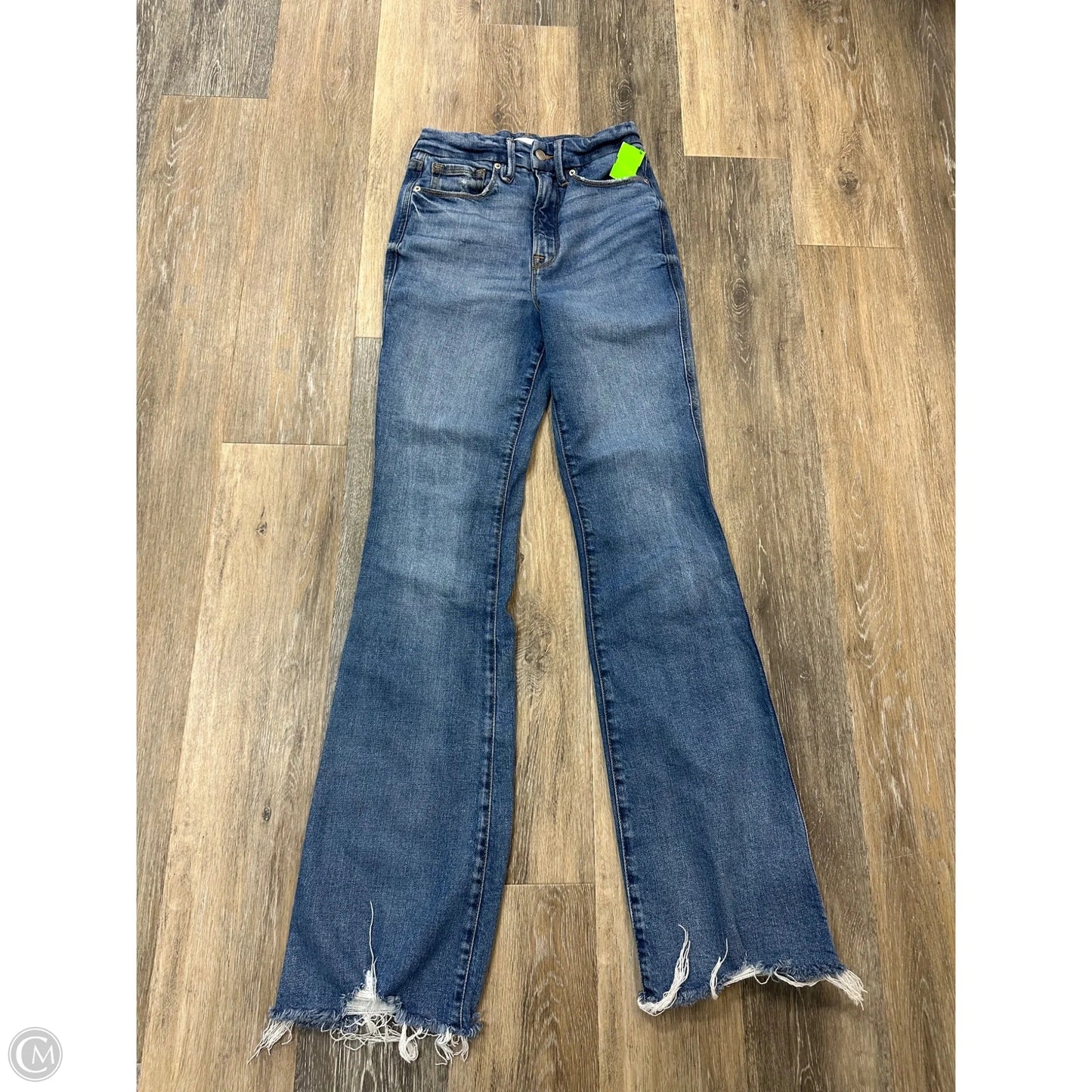 Jeans Boot Cut By Good American In Blue Denim, Size: 4