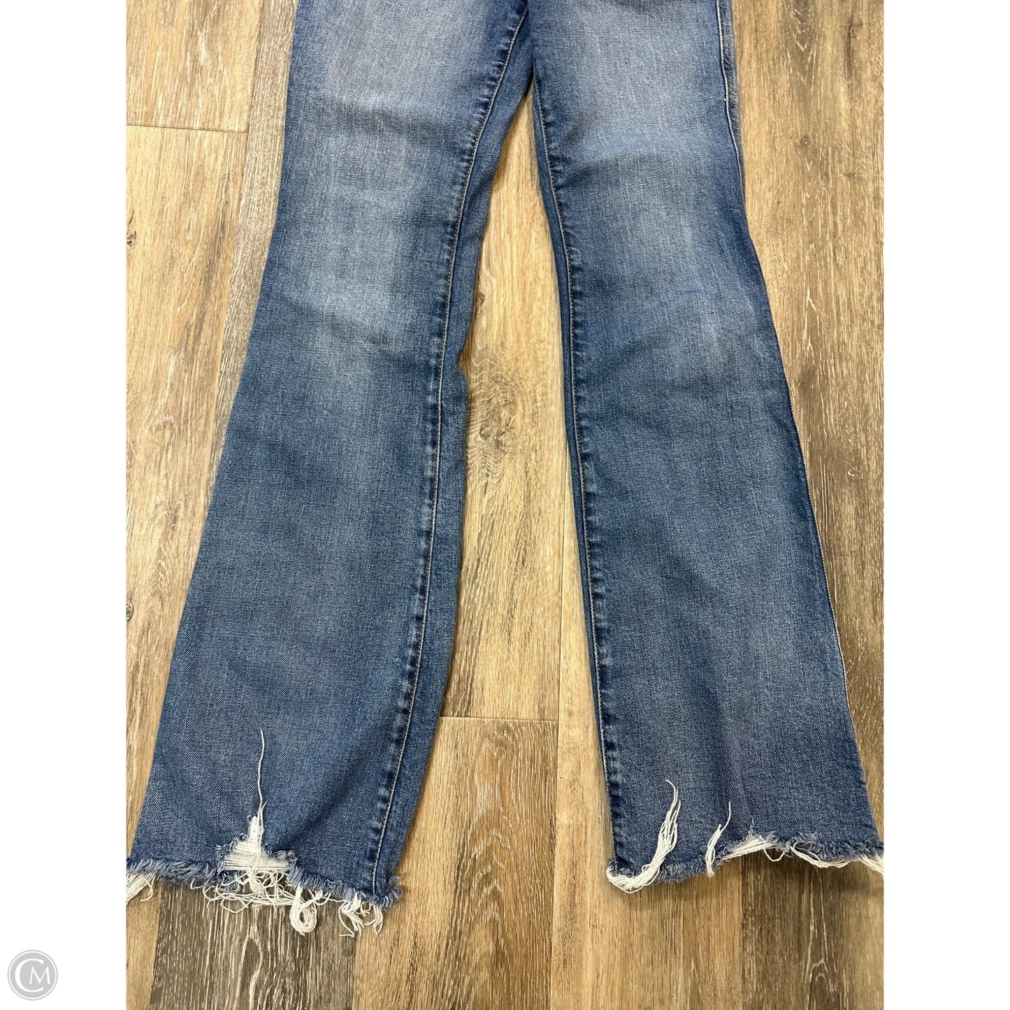 Jeans Boot Cut By Good American In Blue Denim, Size: 4