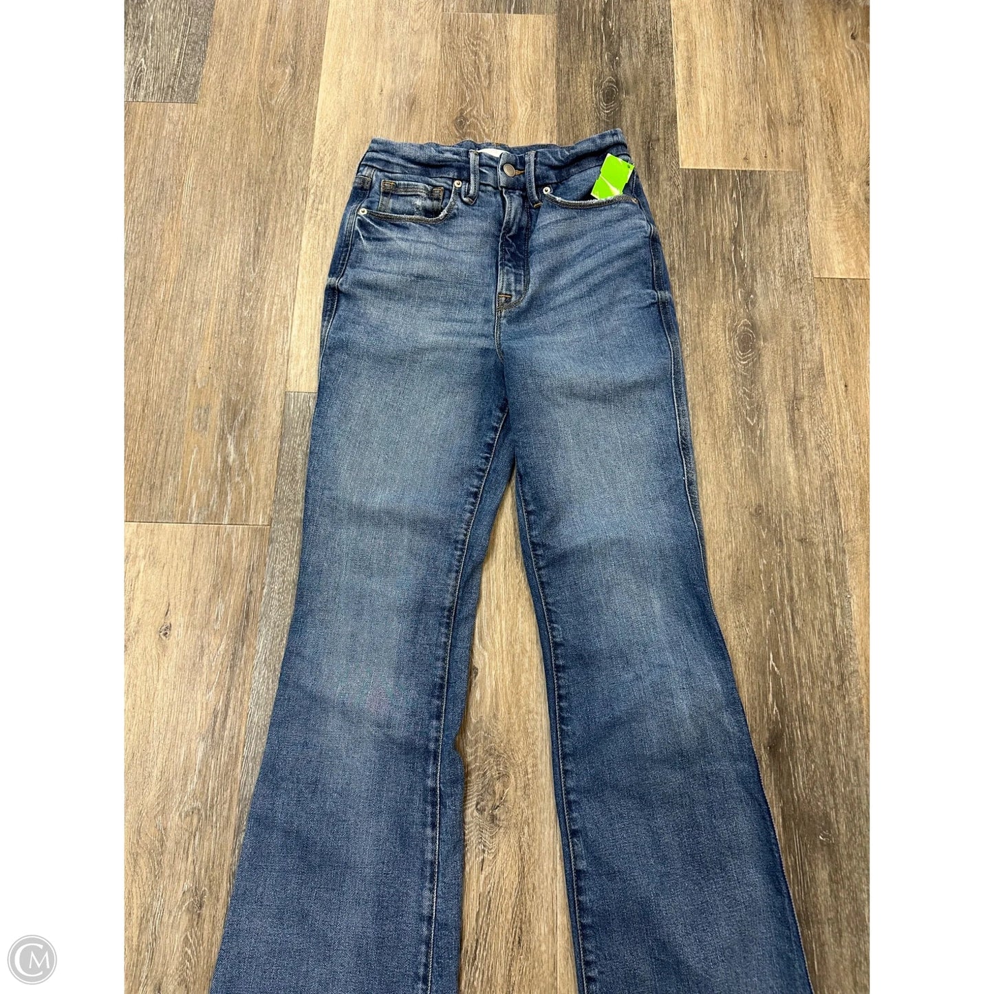 Jeans Boot Cut By Good American In Blue Denim, Size: 4