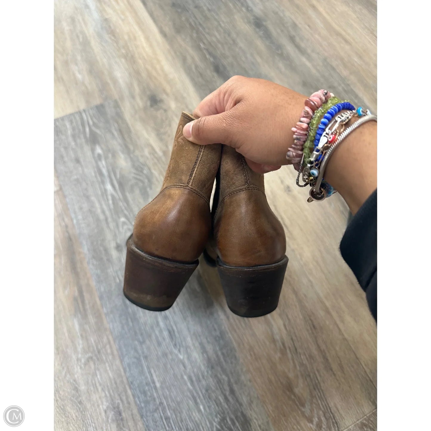 Boots Ankle Heels By Shyanne In Brown, Size: 9