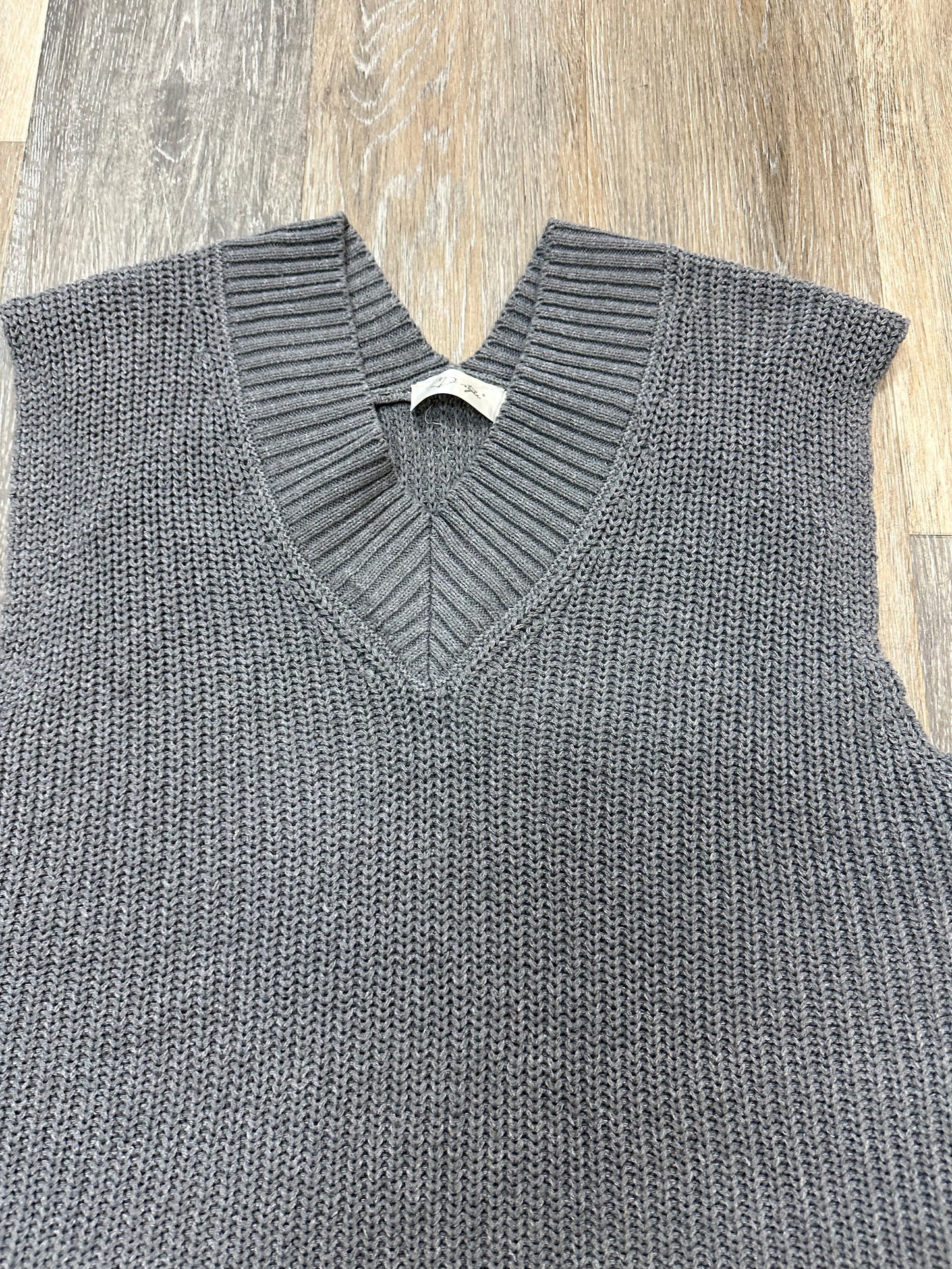 Vest Sweater By Rd Style In Grey, Size: M