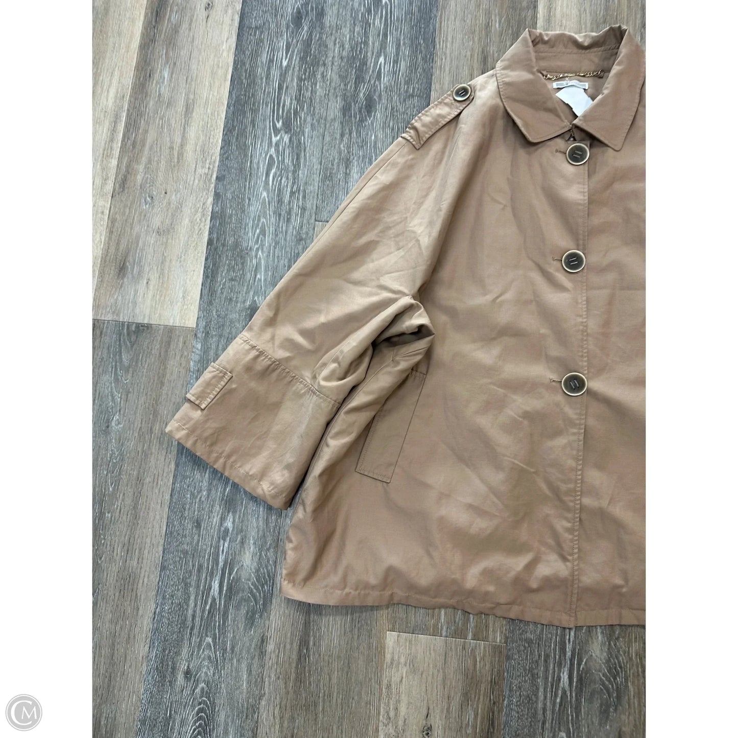 Jacket Shirt By Elena Miro In Brown, Size: Xl