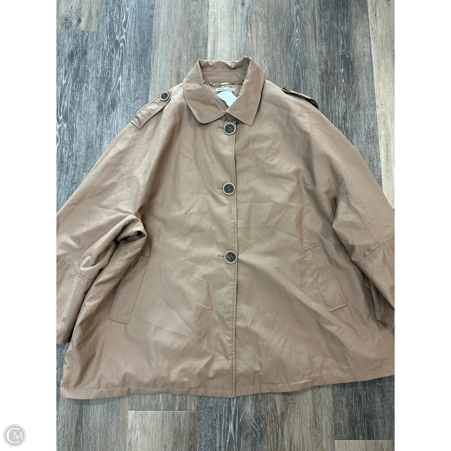 Jacket Shirt By Elena Miro In Brown, Size: Xl
