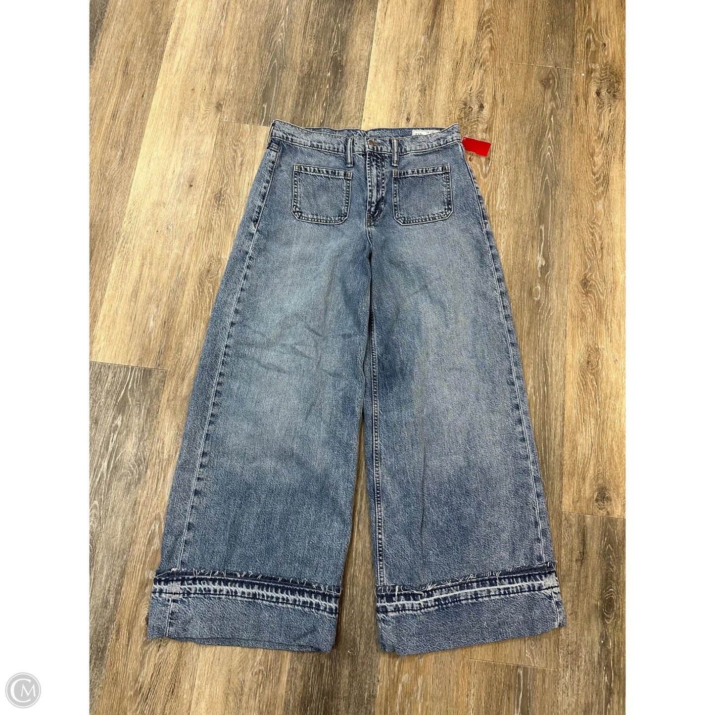 Jeans Wide Leg By Gap In Blue Denim, Size: 6