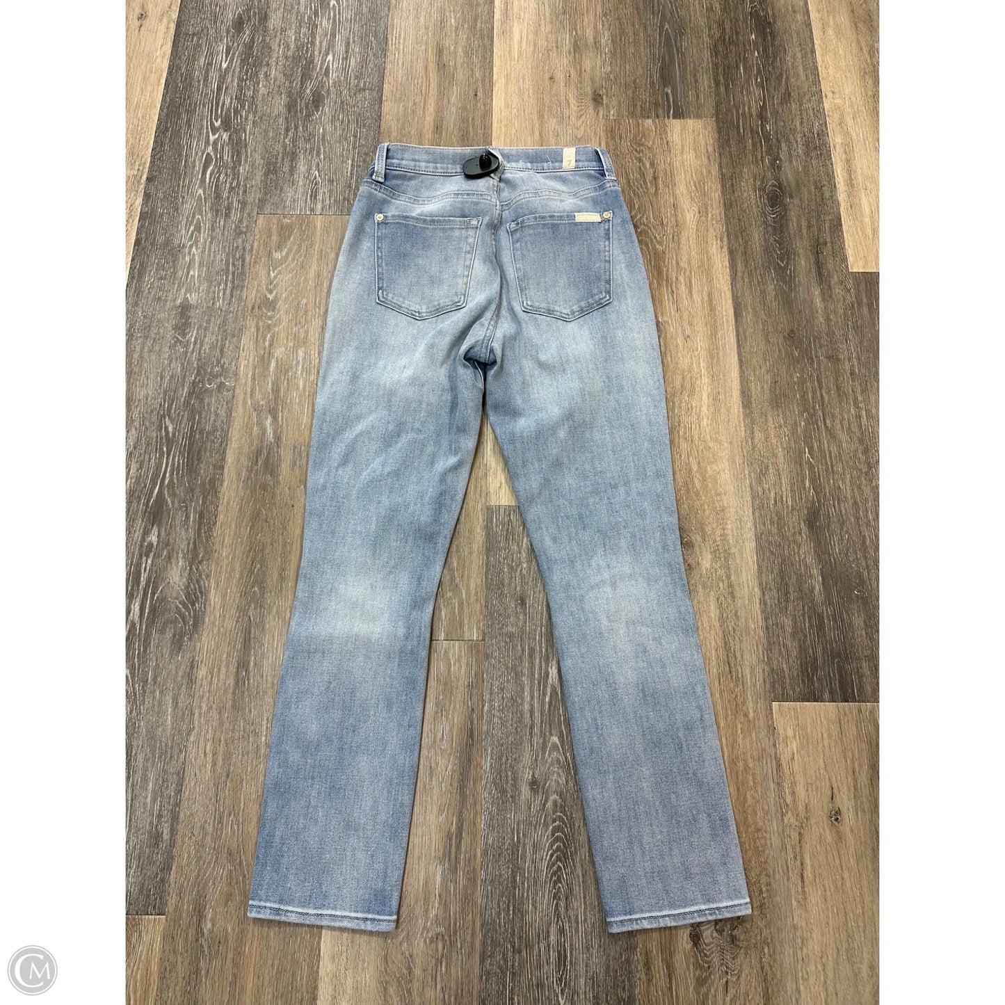 Jeans Cropped By 7 For All Mankind In Blue Denim, Size: 0