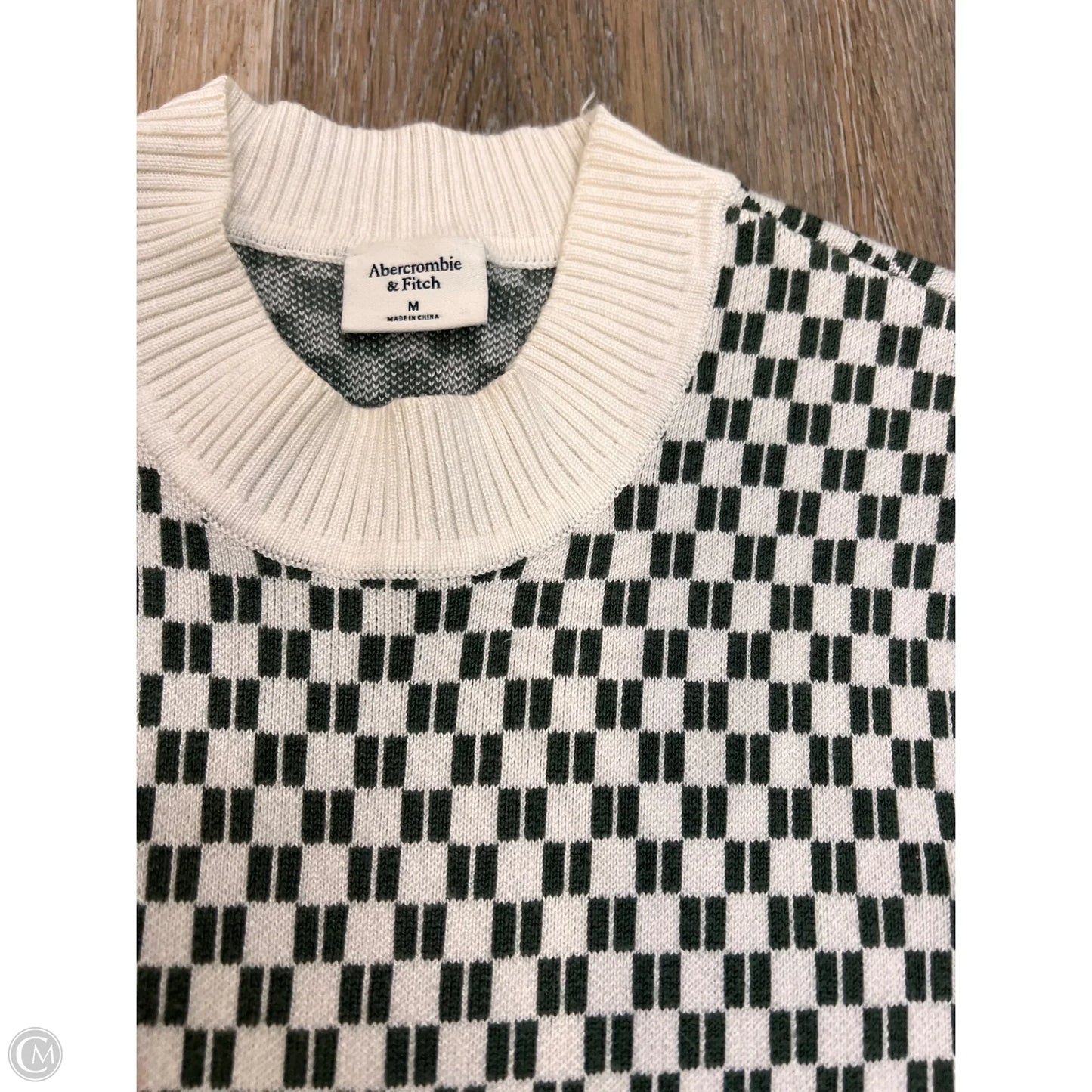 Dress Casual Midi By Abercrombie And Fitch In Green & White, Size: M