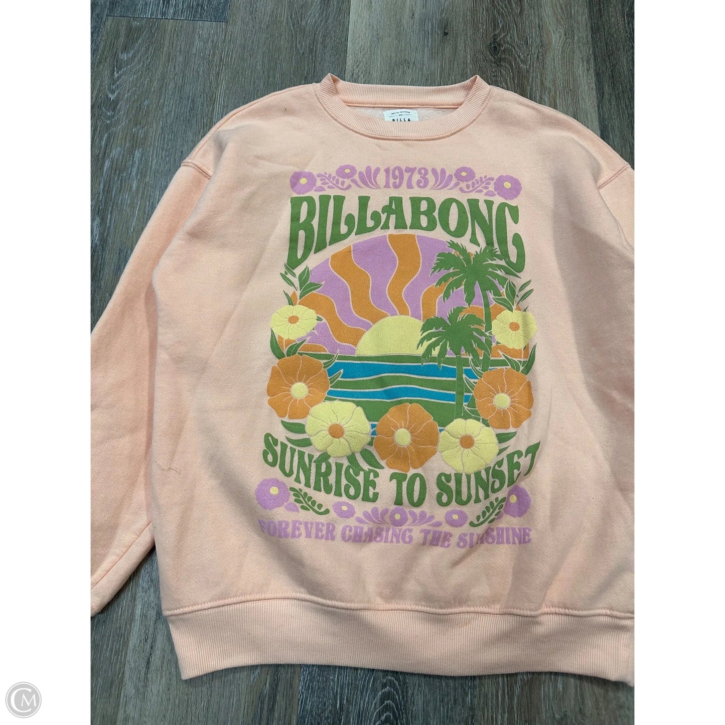 Sweatshirt Crewneck By Billabong In Orange, Size: S