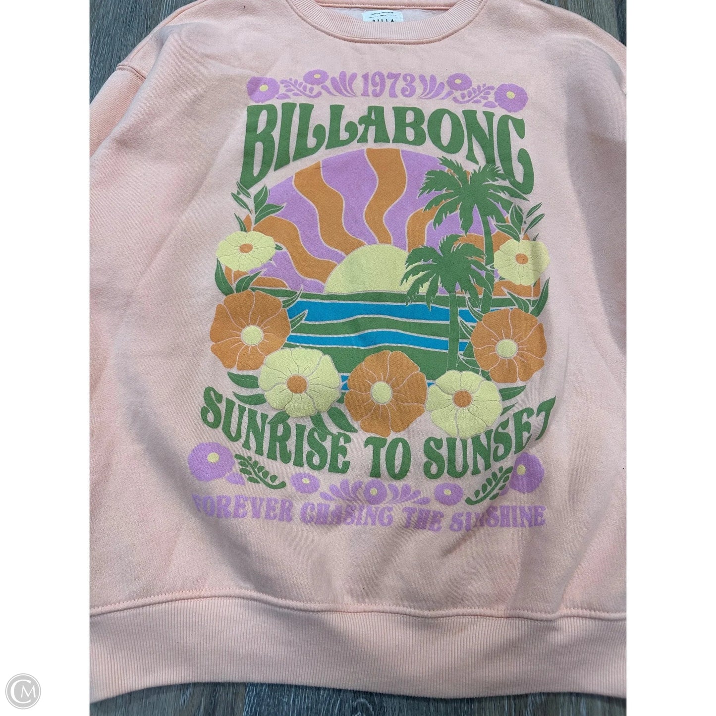 Sweatshirt Crewneck By Billabong In Orange, Size: S