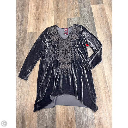 Tunic Long Sleeve By Johnny Was In Grey, Size: S