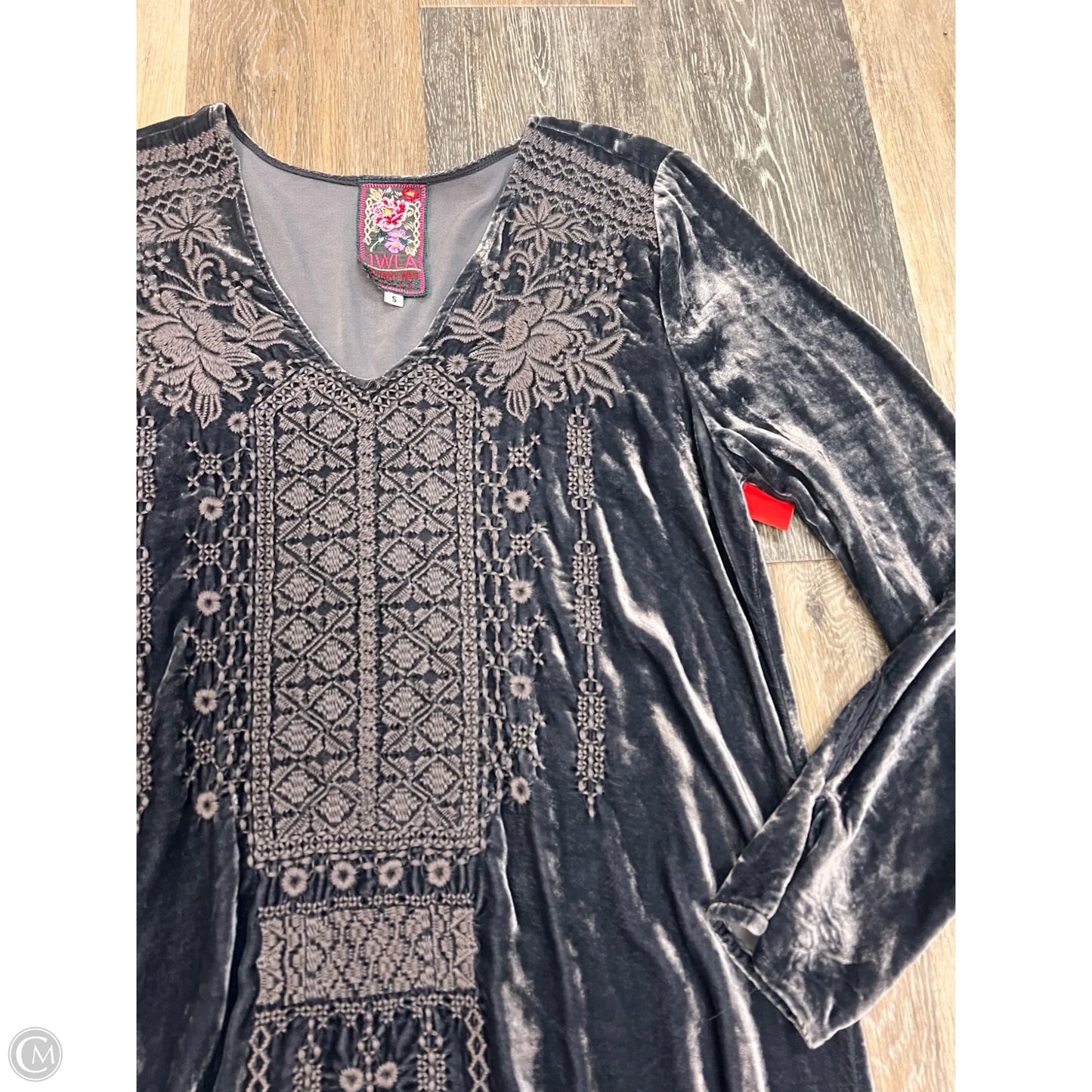 Tunic Long Sleeve By Johnny Was In Grey, Size: S