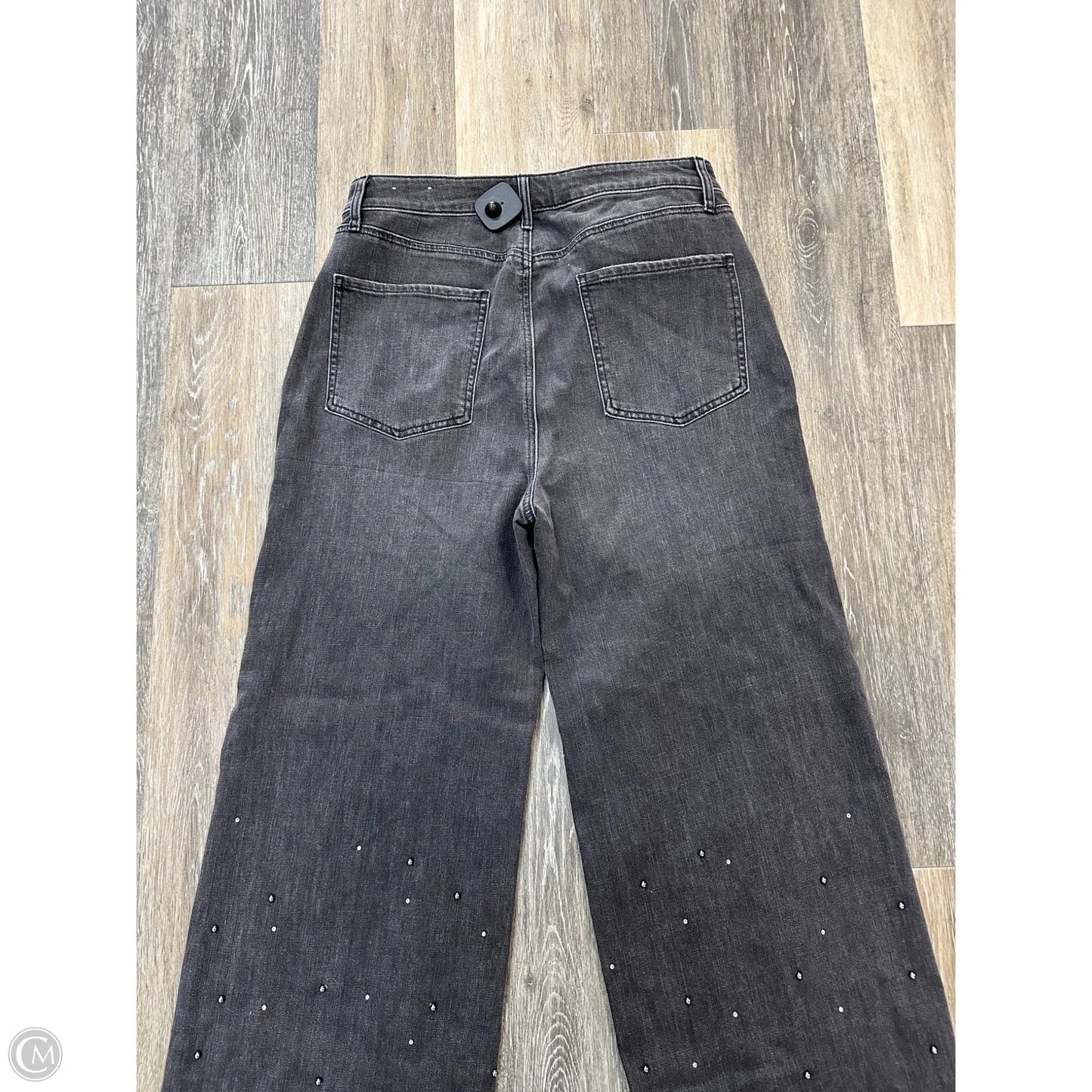 Jeans Wide Leg By Chicos In Grey Denim, Size: 12
