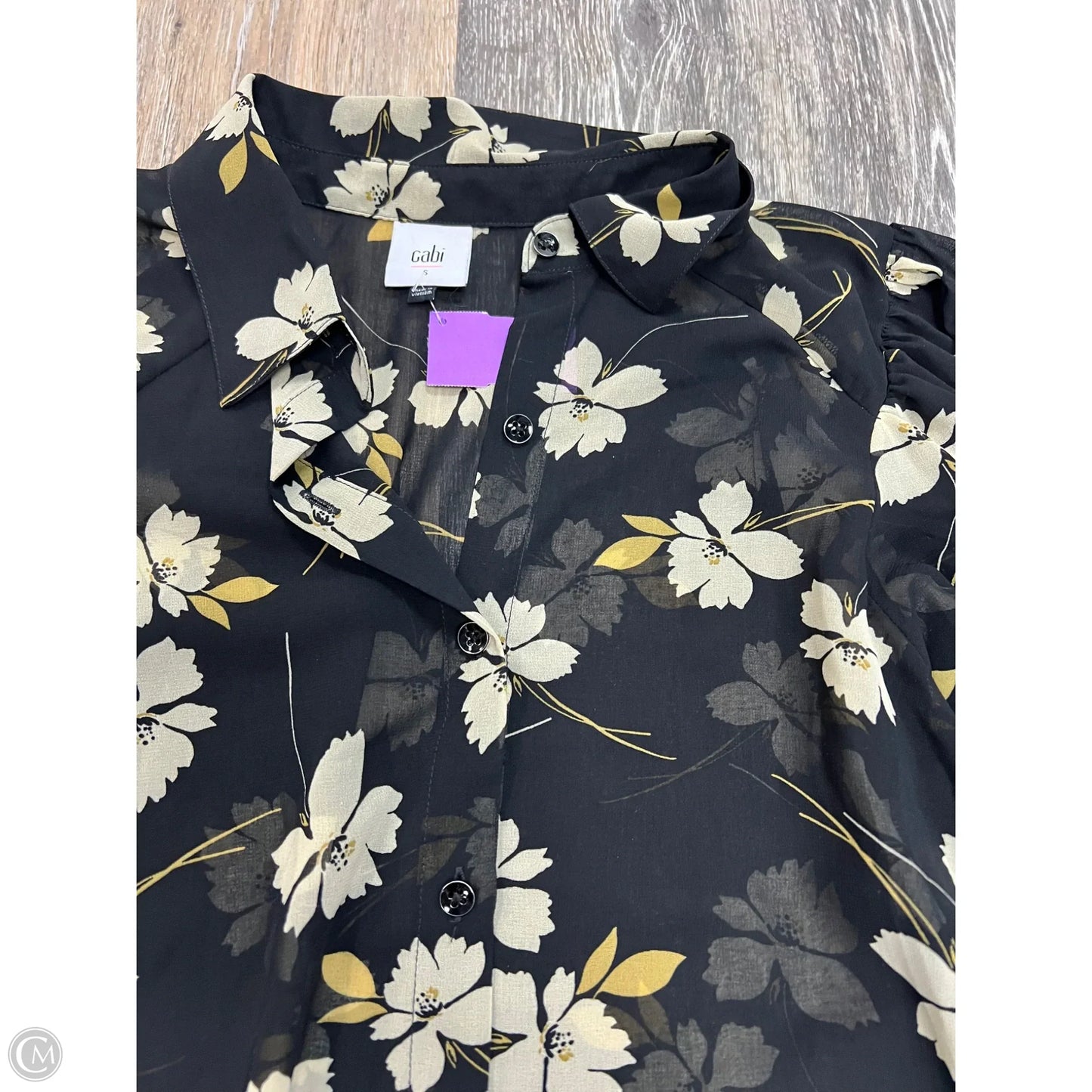 Blouse Long Sleeve By Cabi In Floral Print, Size: S