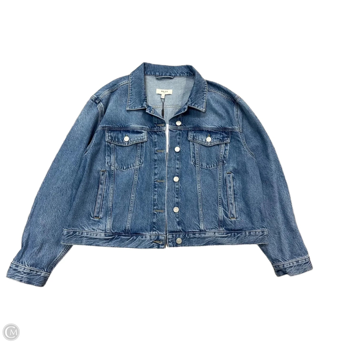 Jacket Denim By Reiss In Blue Denim, Size: 16