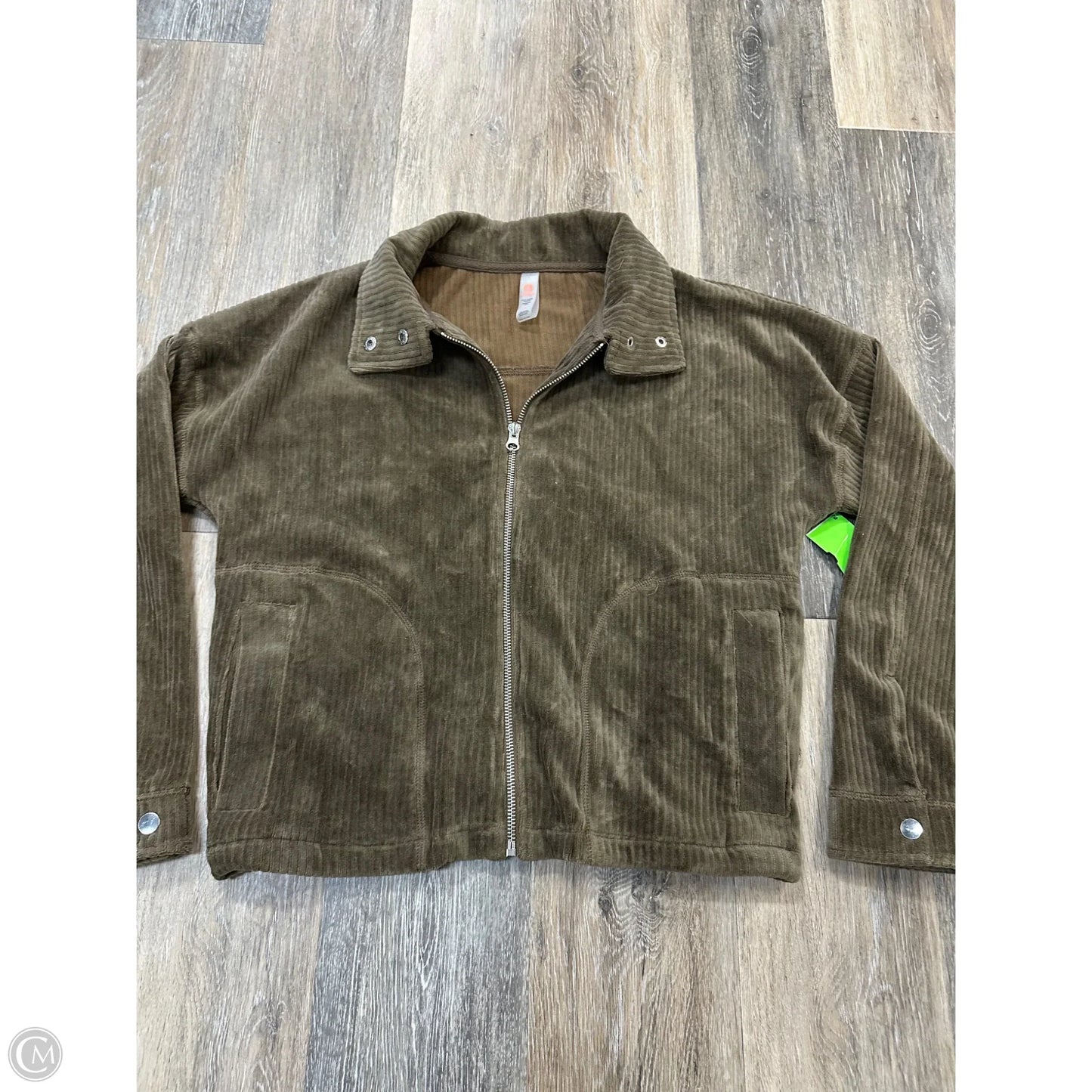Athletic Jacket By Mono B In Green, Size: S