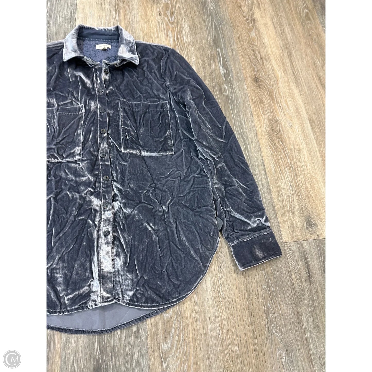 Blouse Long Sleeve By Pilcro In Grey, Size: Xs
