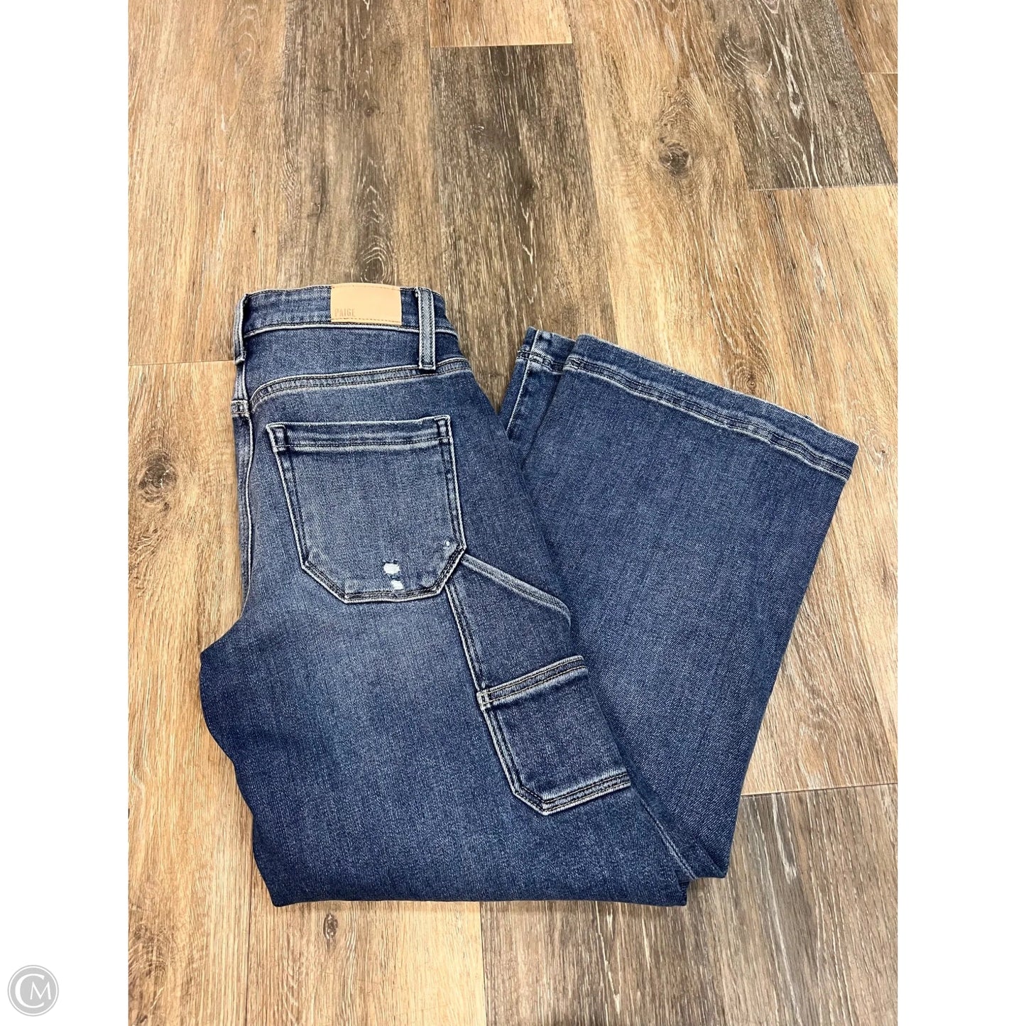 Jeans Wide Leg Designer By Paige In Blue Denim, Size: 0/24