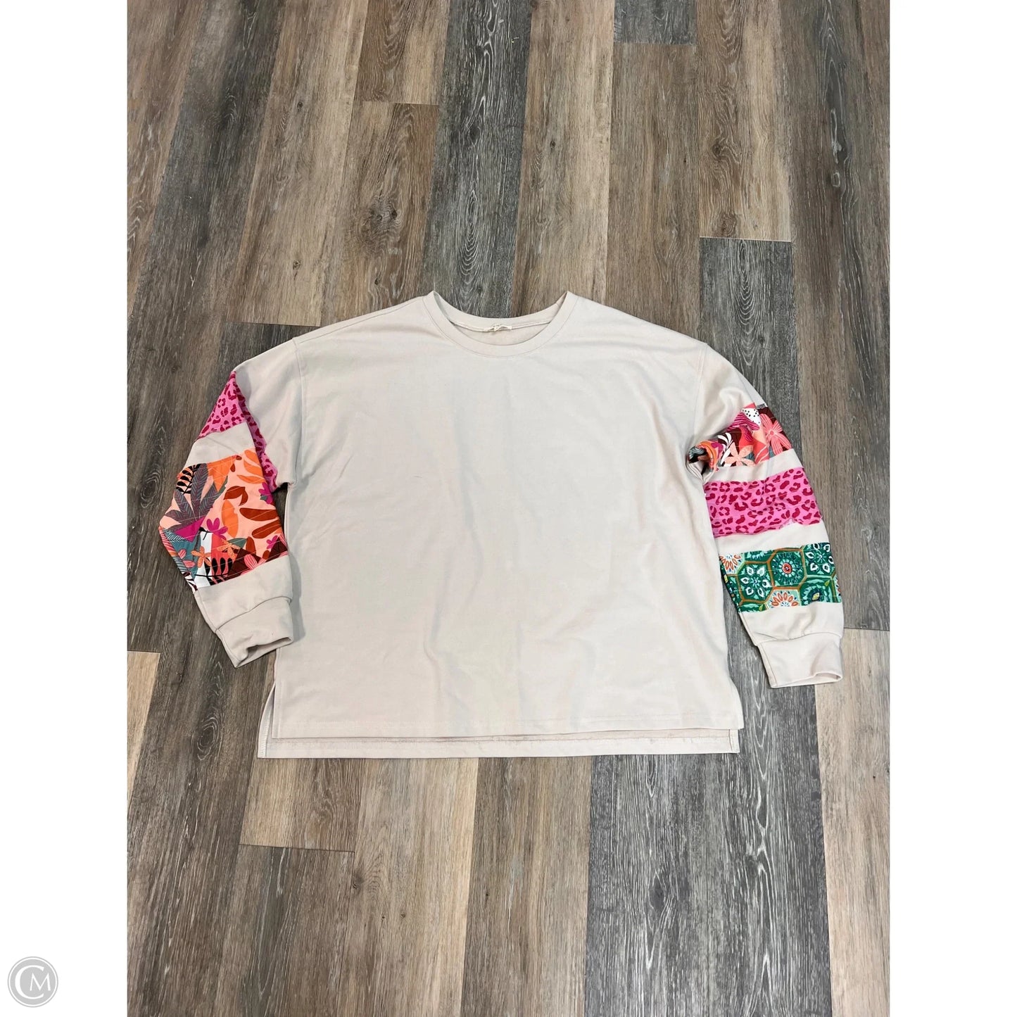 Top Long Sleeve By Easel In Multi-colored, Size: L