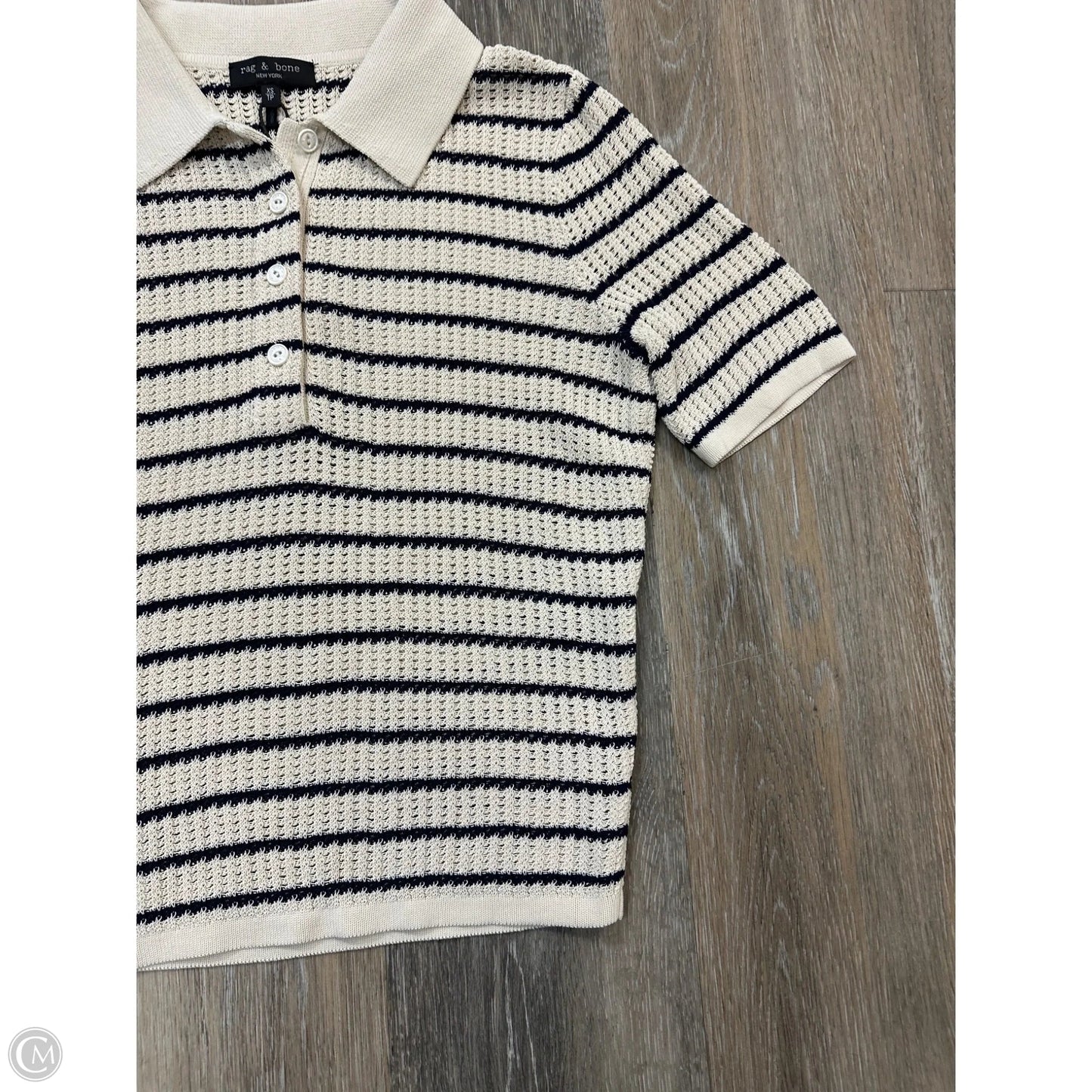 Sweater Short Sleeve By Rag And Bone In Striped Pattern, Size: Xs