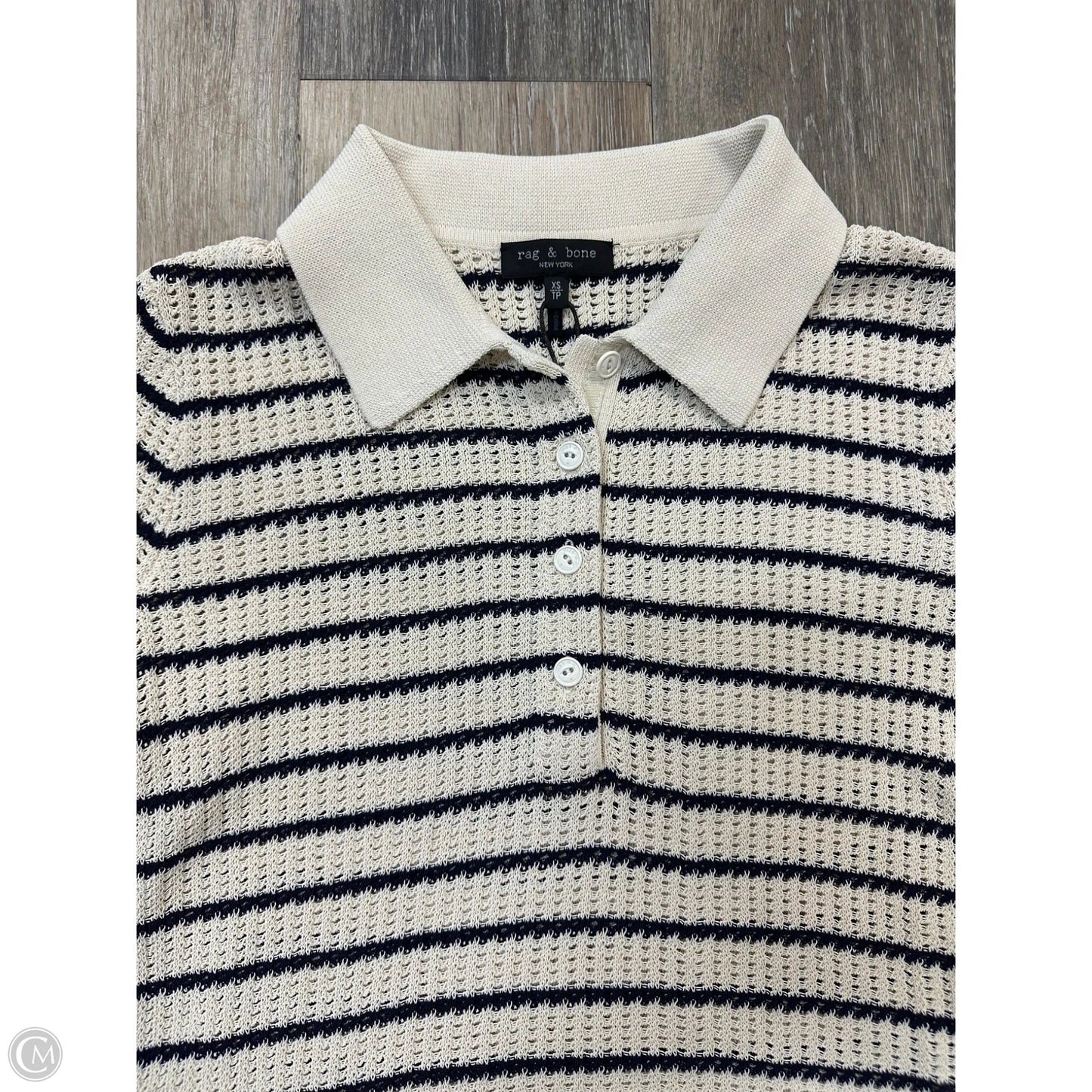 Sweater Short Sleeve By Rag And Bone In Striped Pattern, Size: Xs