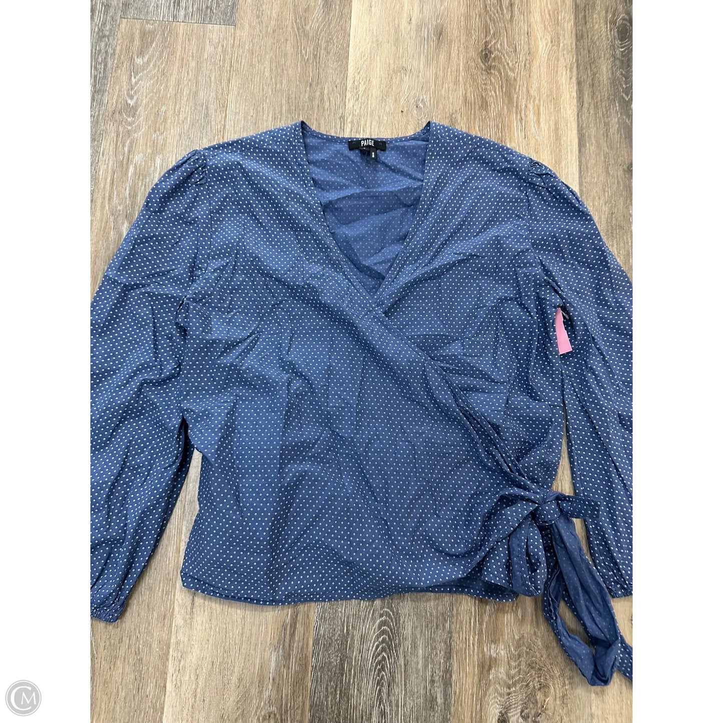 Blouse Designer By Paige In Blue, Size: L