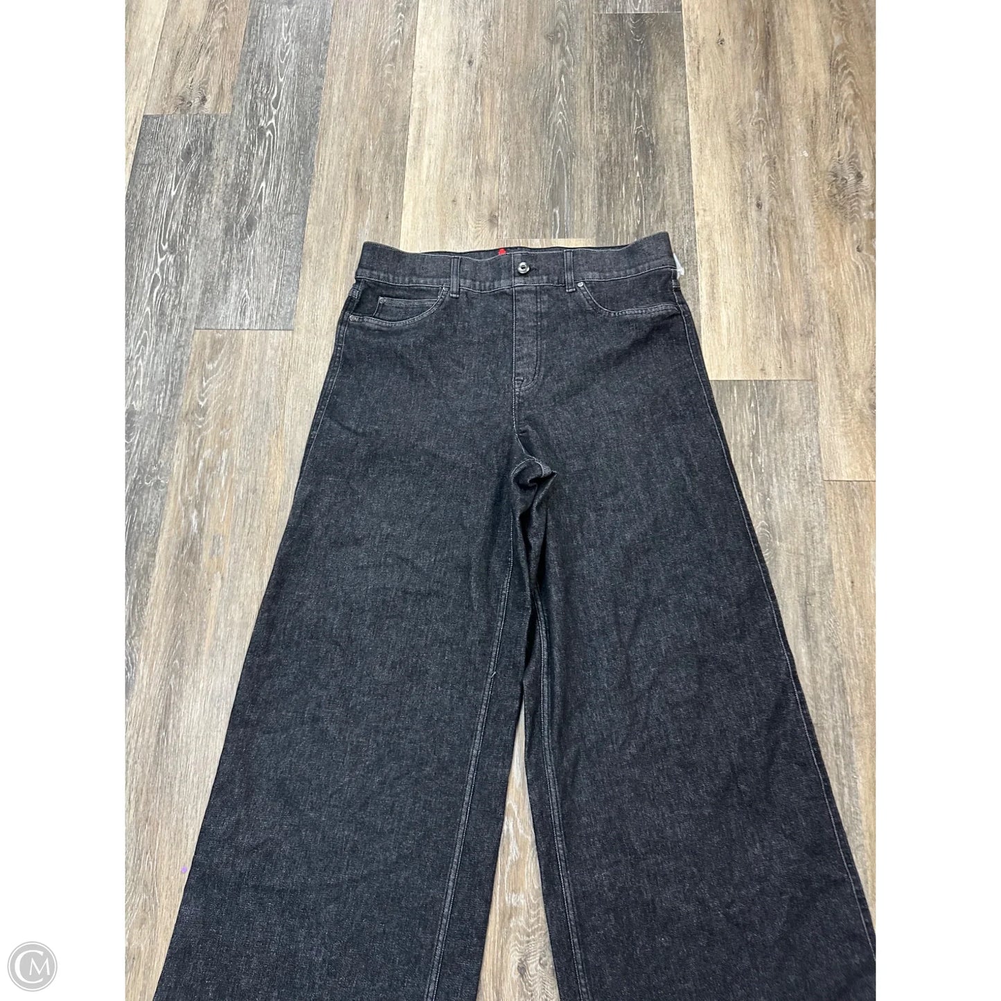 Jeans Wide Leg By Spanx In Black Denim, Size: 2x