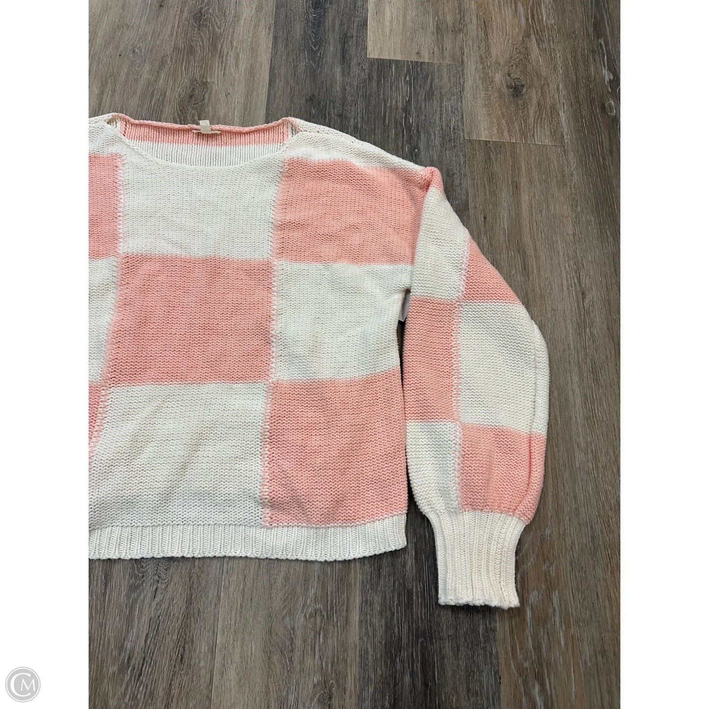 Sweater By Hem & Thread In Checkered Pattern, Size: L