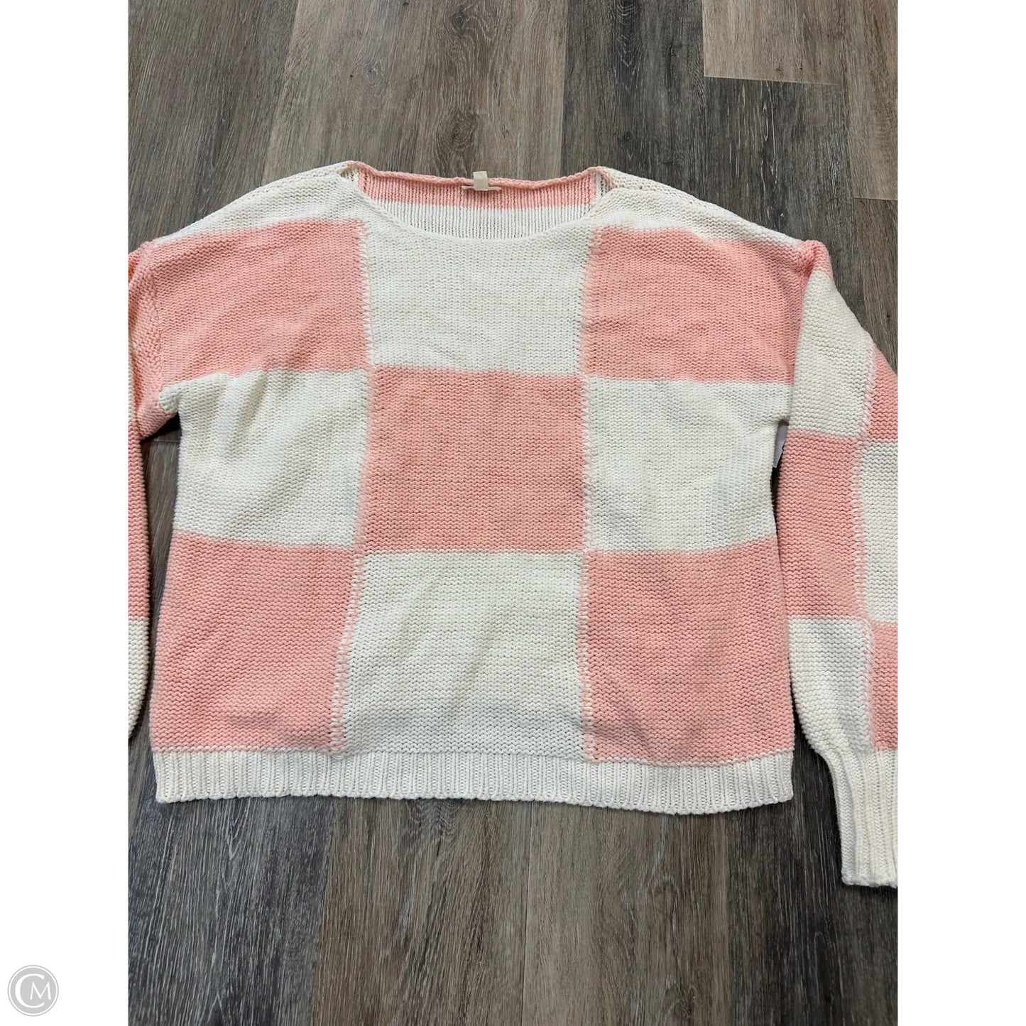 Sweater By Hem & Thread In Checkered Pattern, Size: L