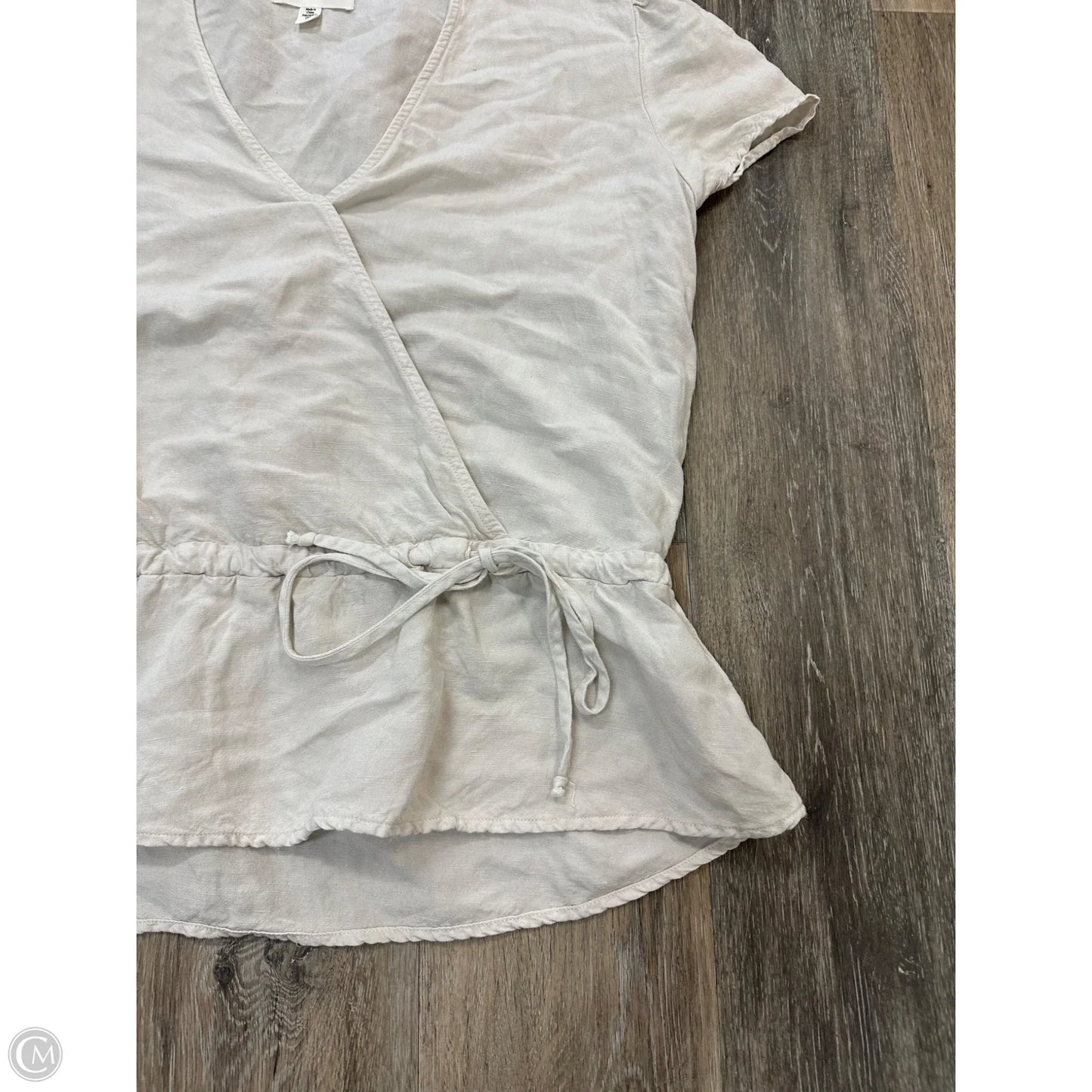 Blouse Short Sleeve By Cloth & Stone In Cream, Size: M