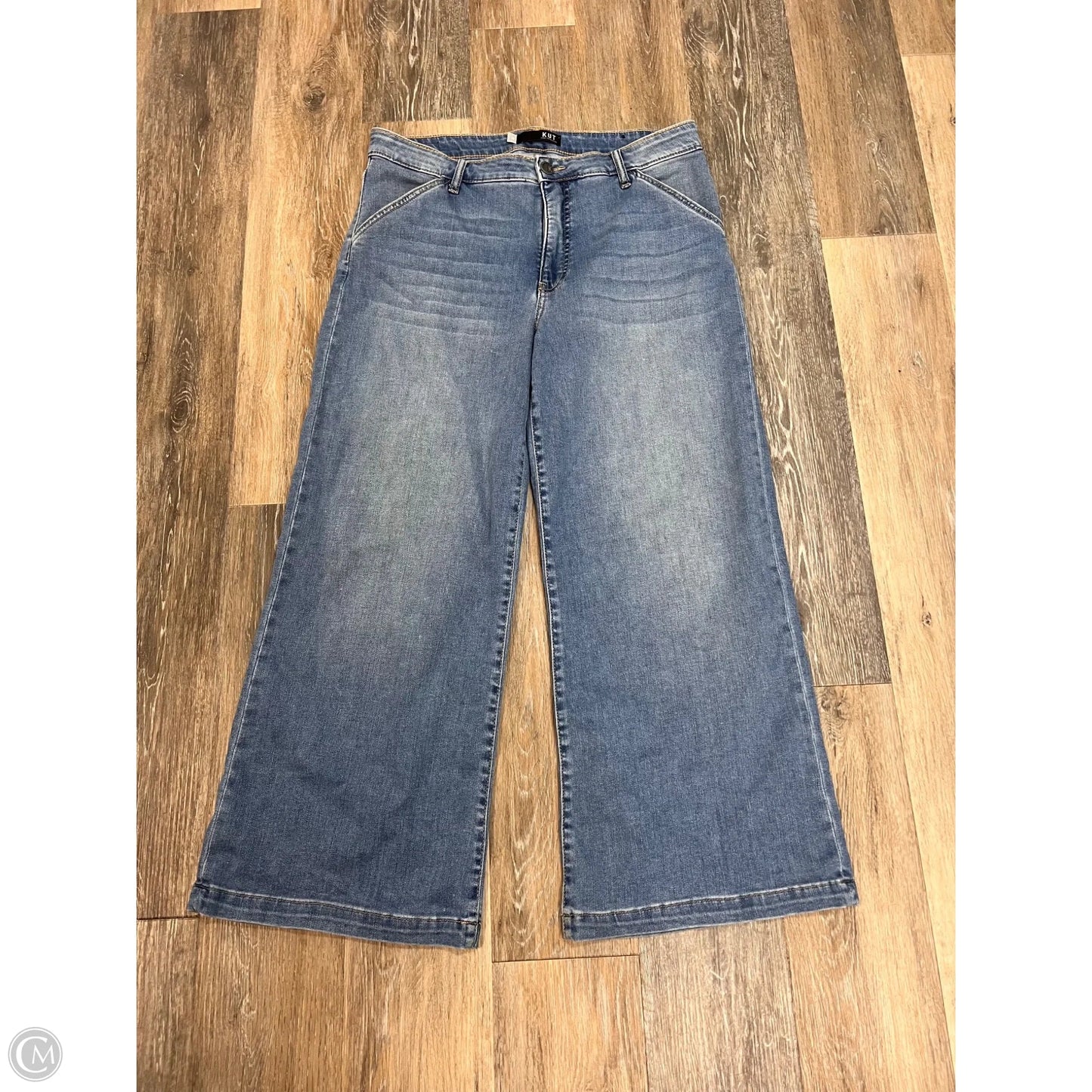 -Jeans Wide Leg By Kut In Blue Denim, Size: 12