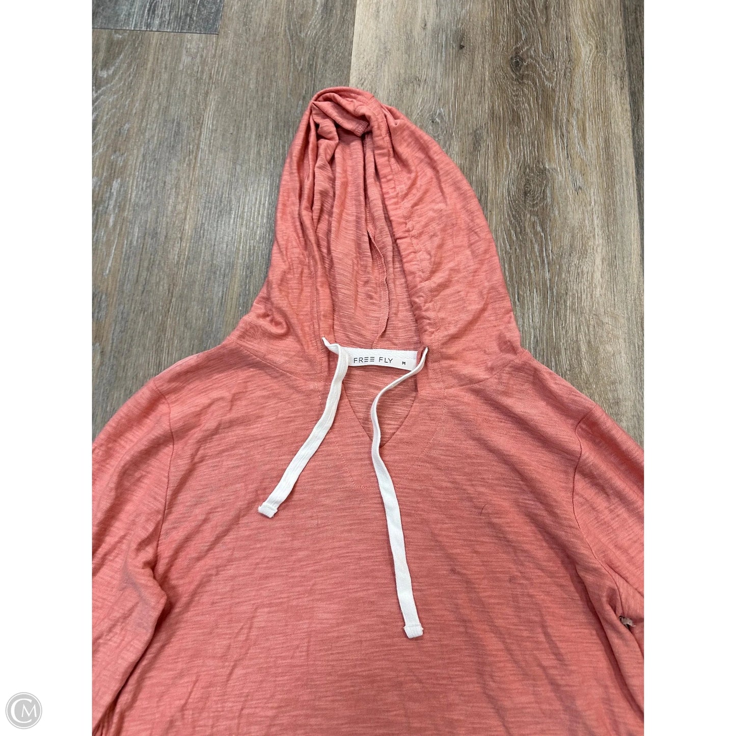 Athletic Top Long Sleeve Hoodie By Free Fly In Coral, Size: M