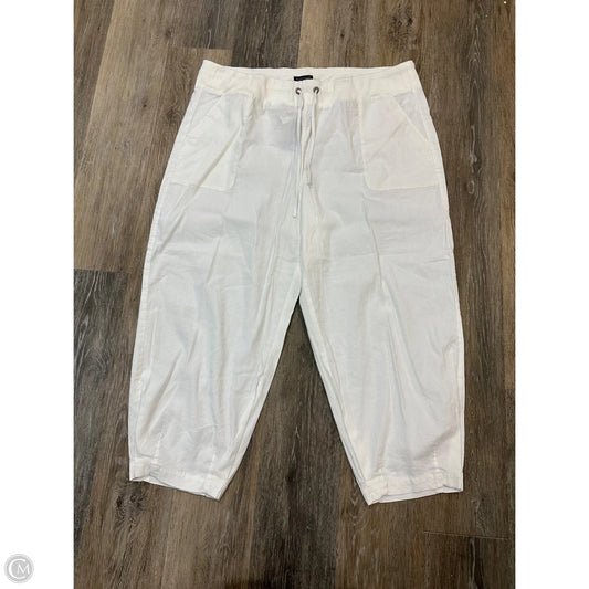 Pants Cropped By Eileen Fisher In White, Size: Xl