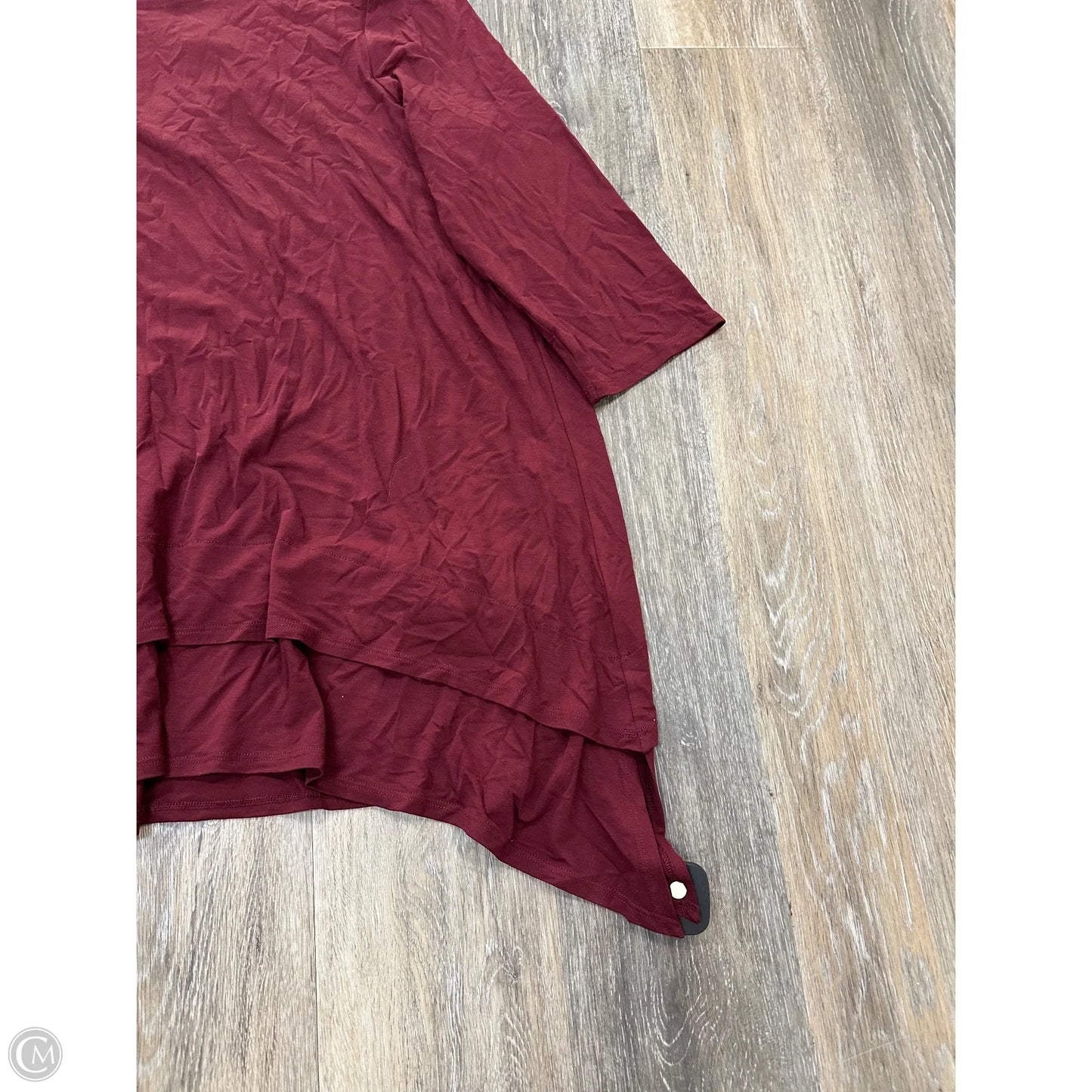 Top Long Sleeve By Eileen Fisher In Maroon, Size: Xl