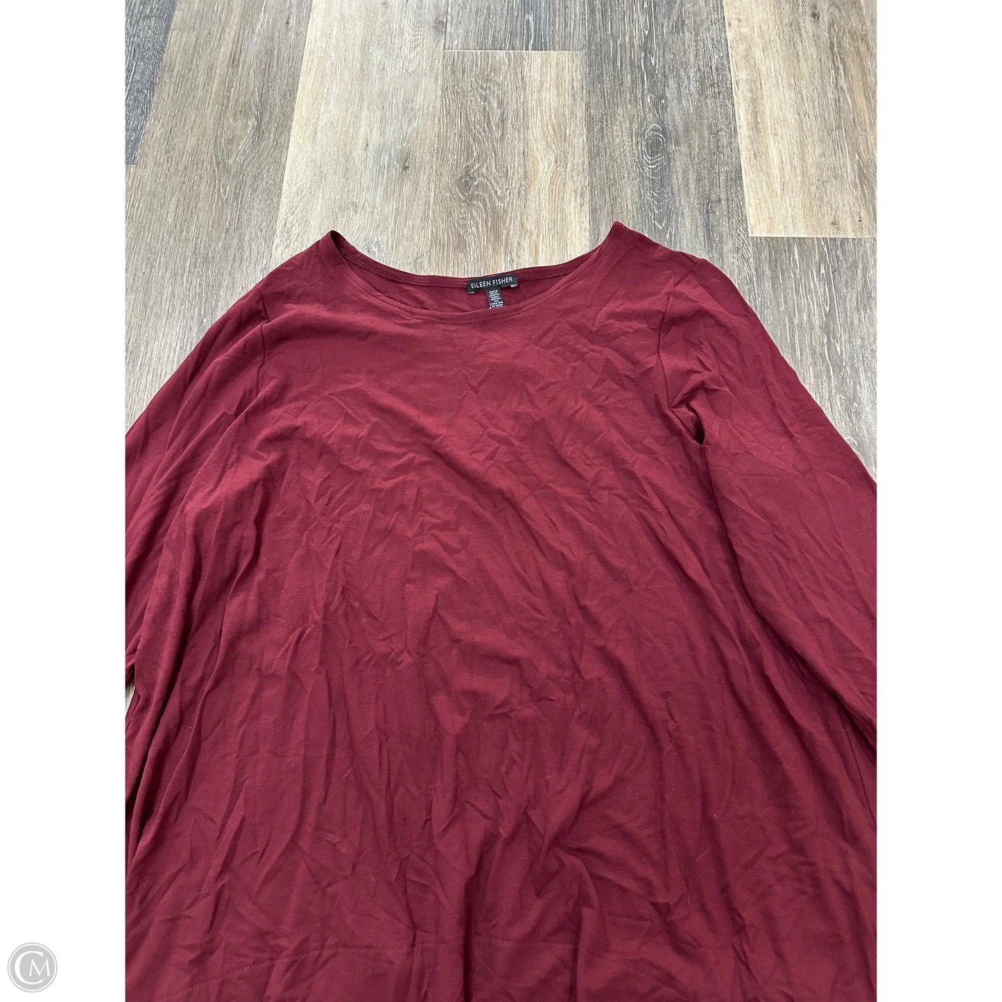 Top Long Sleeve By Eileen Fisher In Maroon, Size: Xl