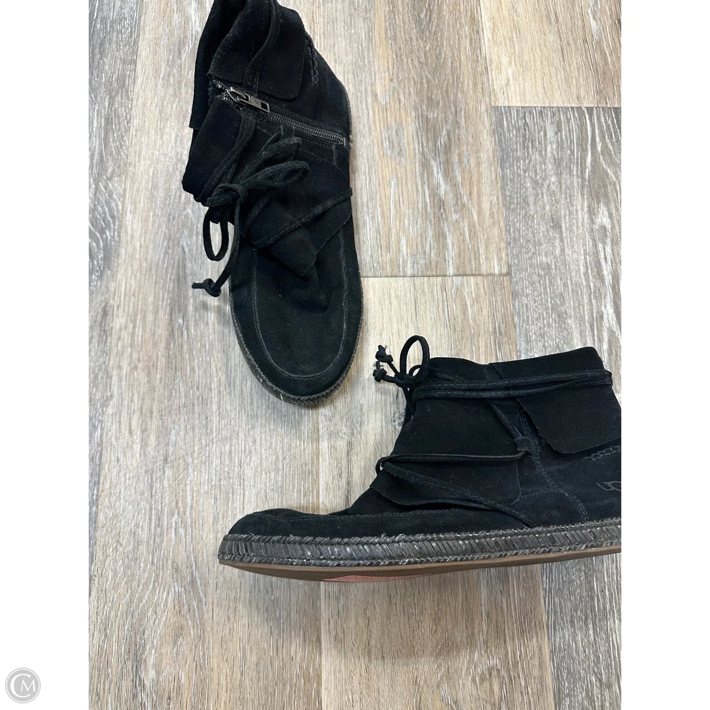 Boots Designer By Ugg In Black, Size: 9.5