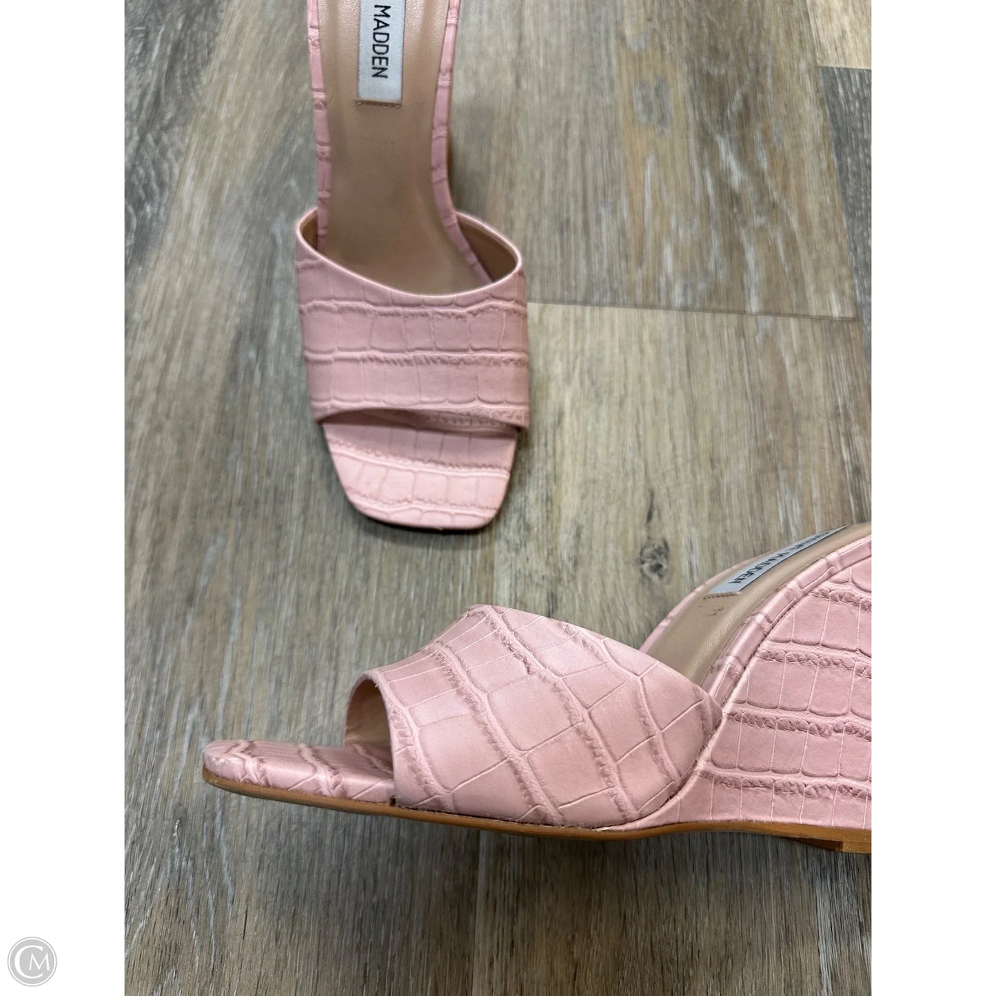 Sandals Heels Wedge By Steve Madden In Pink, Size: 8