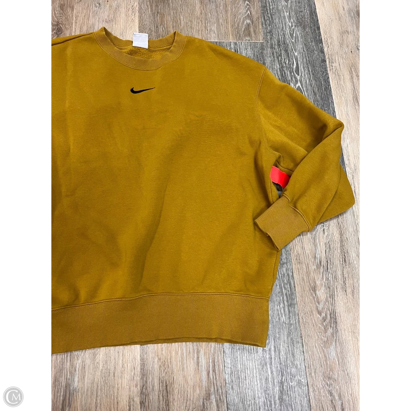 Athletic Sweatshirt Crewneck By Nike Apparel In Green, Size: M