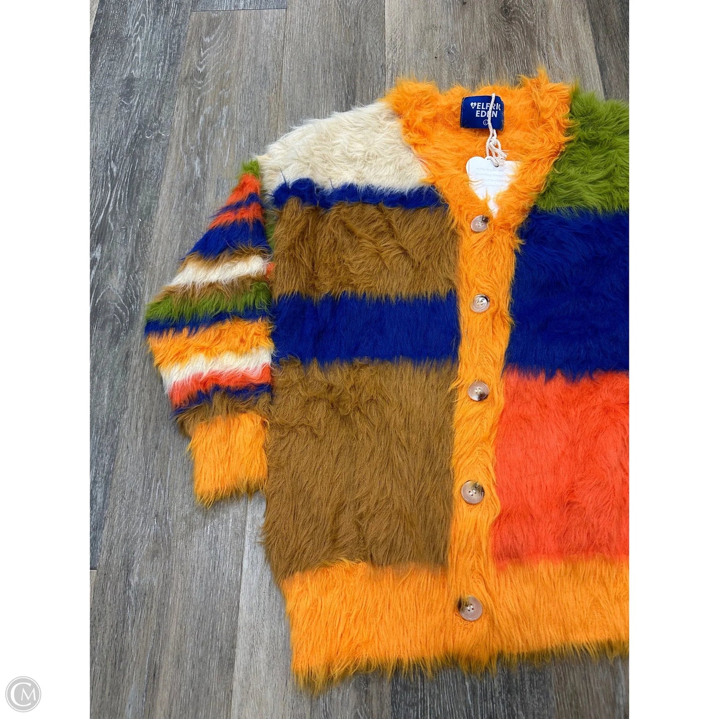 Sweater Cardigan By Elfric Eden In Multi-colored, Size: L