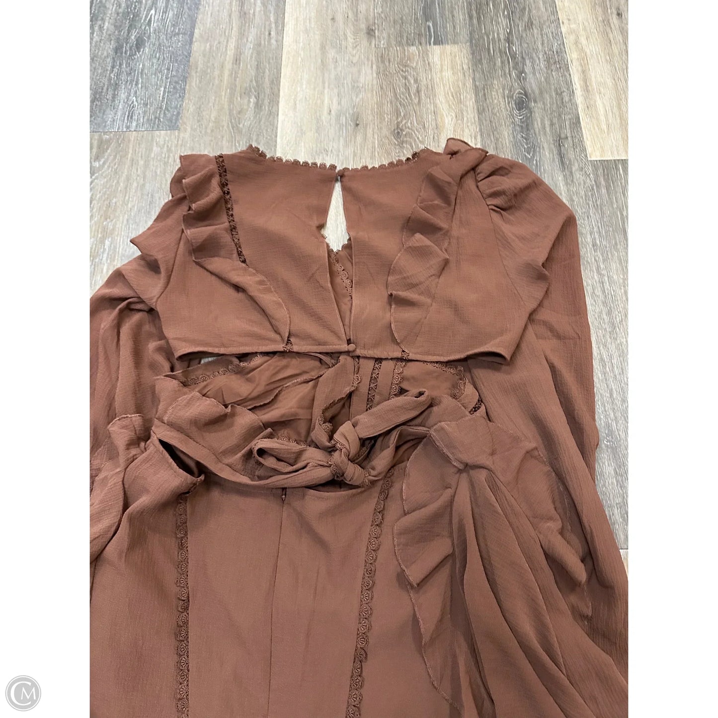 Dress Casual Short By Asos In Brown, Size: 14