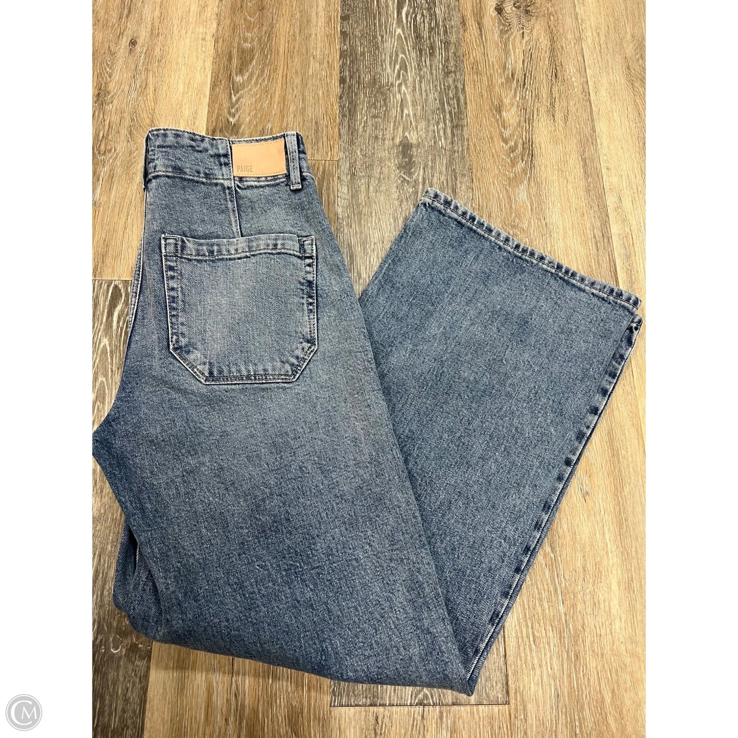 -Jeans Wide Leg By Paige In Blue Denim, Size: 2/26