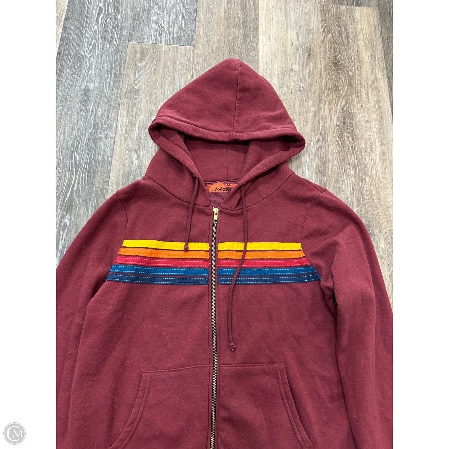 Sweatshirt Hoodie By Aviator Nation In Red, Size: M