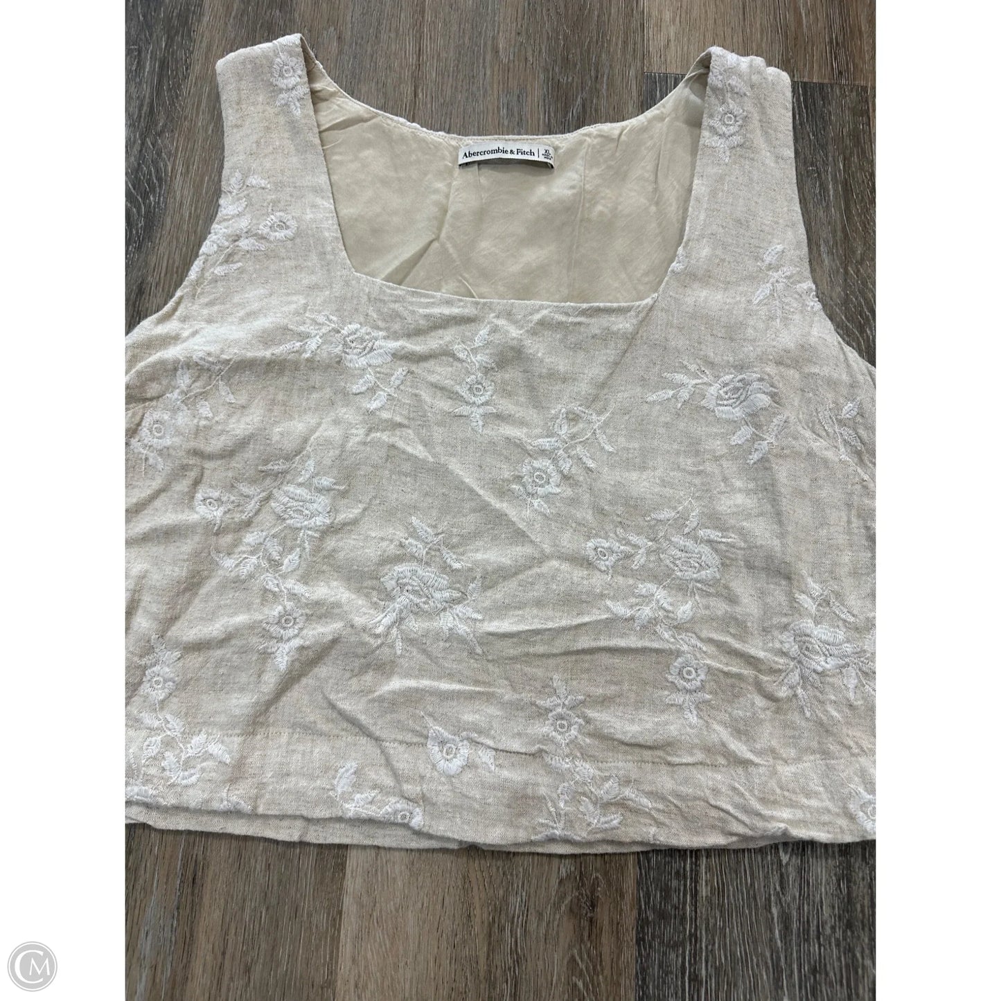 Top Sleeveless By Abercrombie And Fitch In Tan, Size: Xl