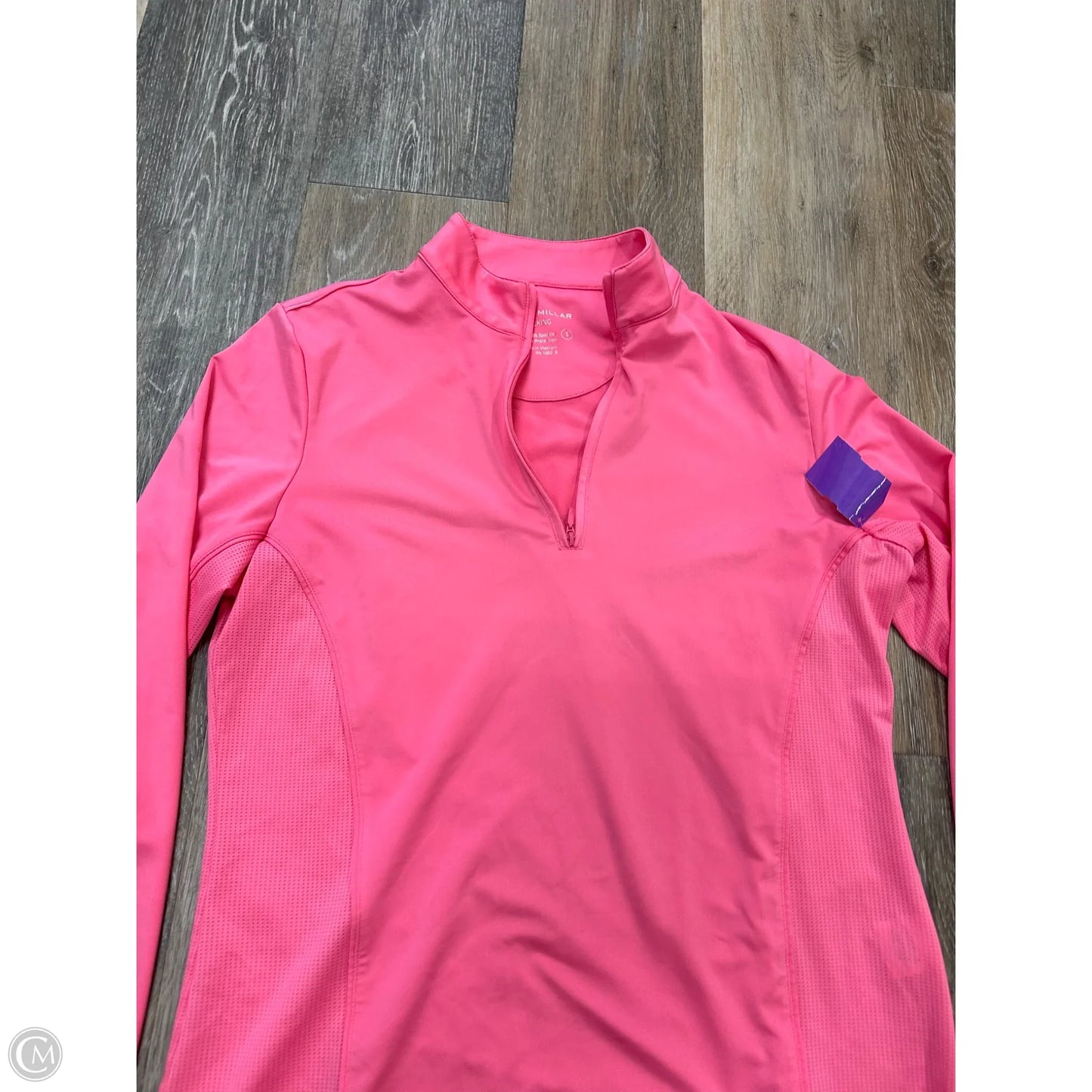 Athletic Top Long Sleeve Collar By Peter Millar In Pink, Size: S