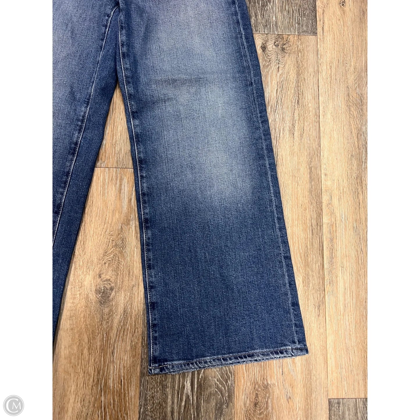 Jeans Wide Leg By Adriano Goldschmied In Blue Denim, Size: 0/24