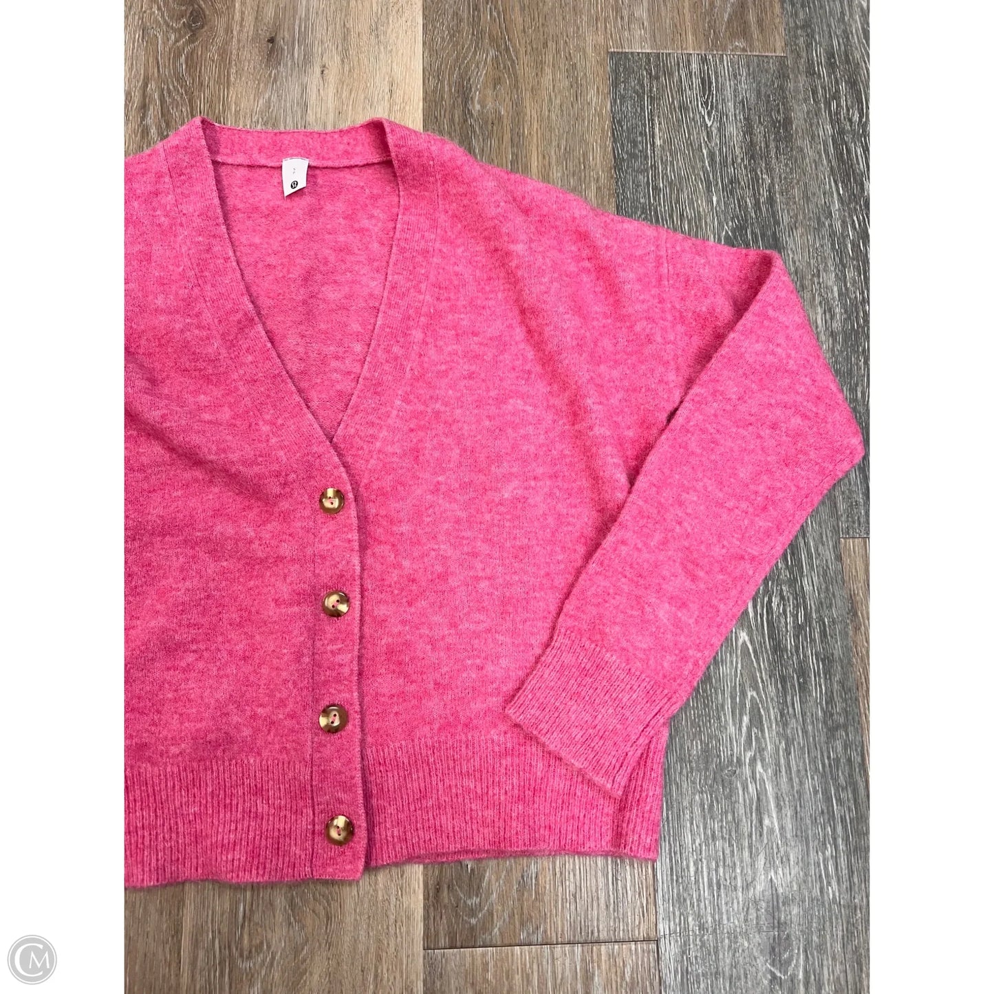 Sweater Cardigan By Lululemon In Pink, Size: S