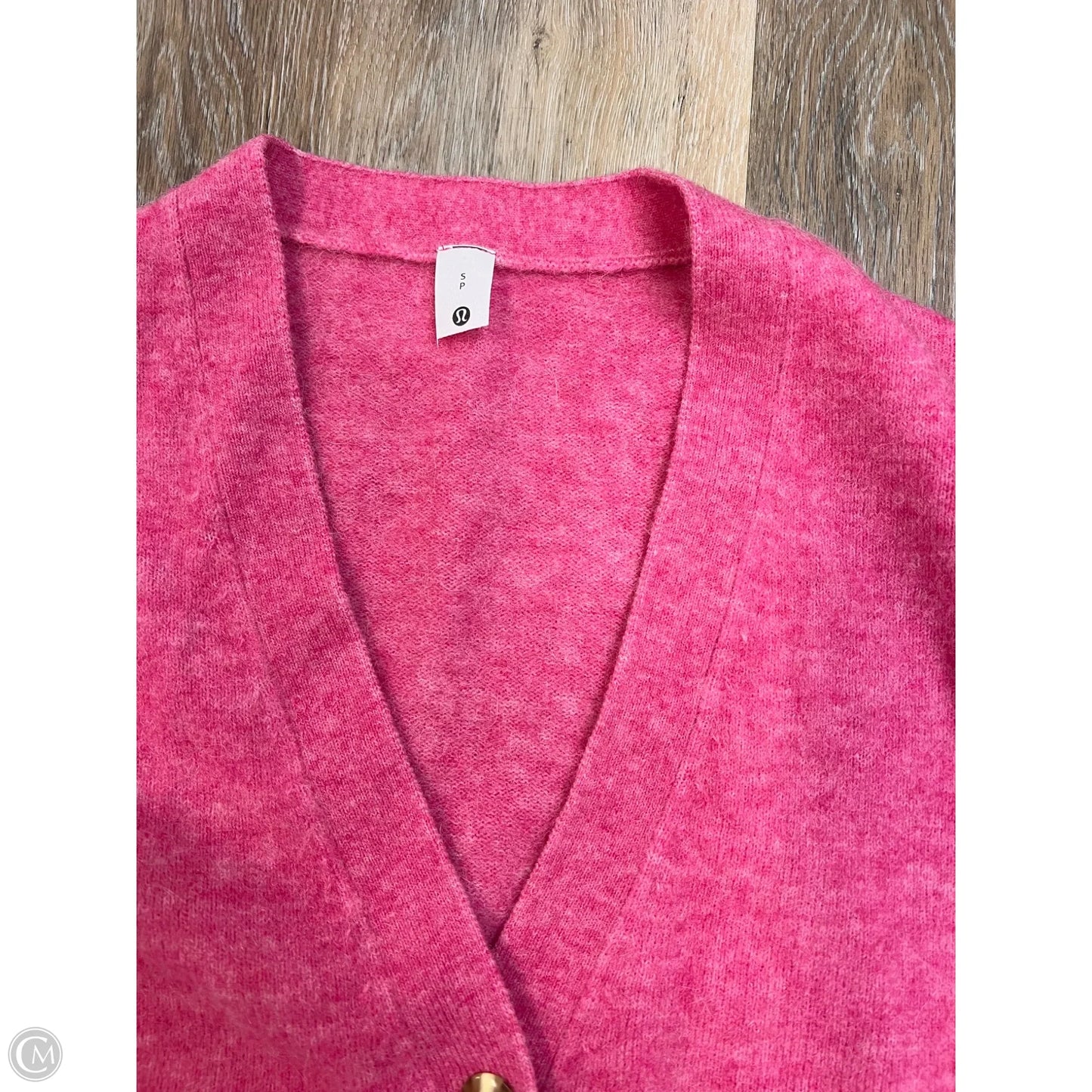 Sweater Cardigan By Lululemon In Pink, Size: S